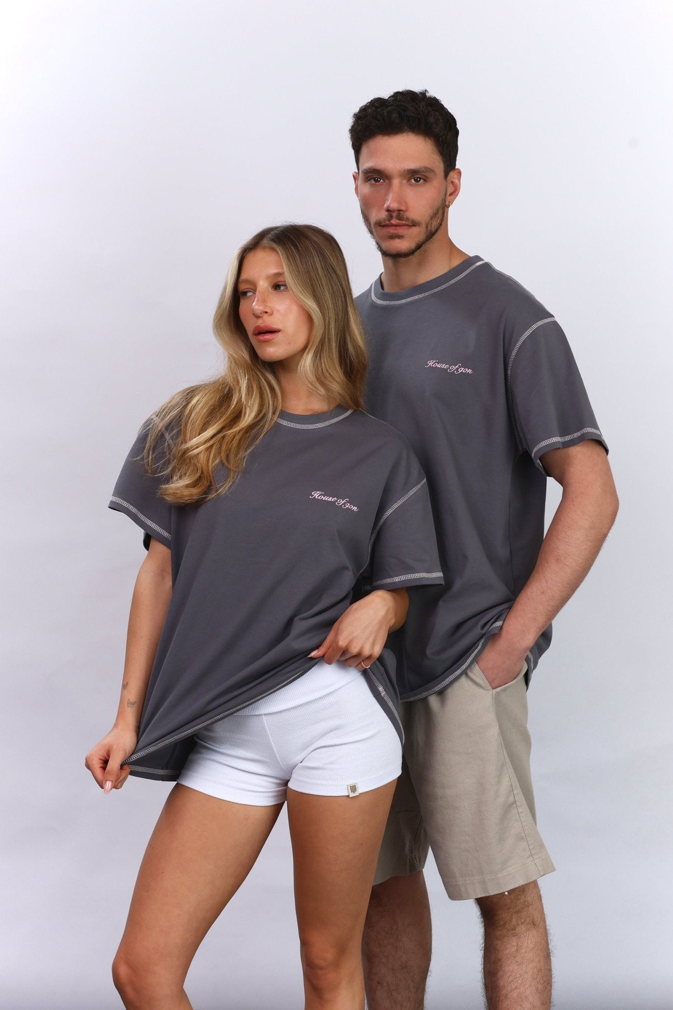 Flatlock Tee – Grey - GON