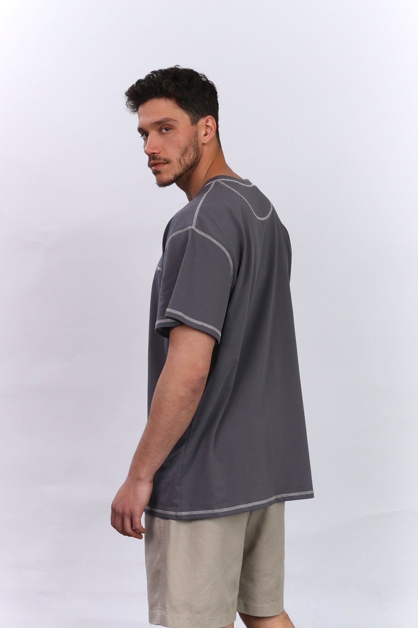 Flatlock Tee – Grey - GON
