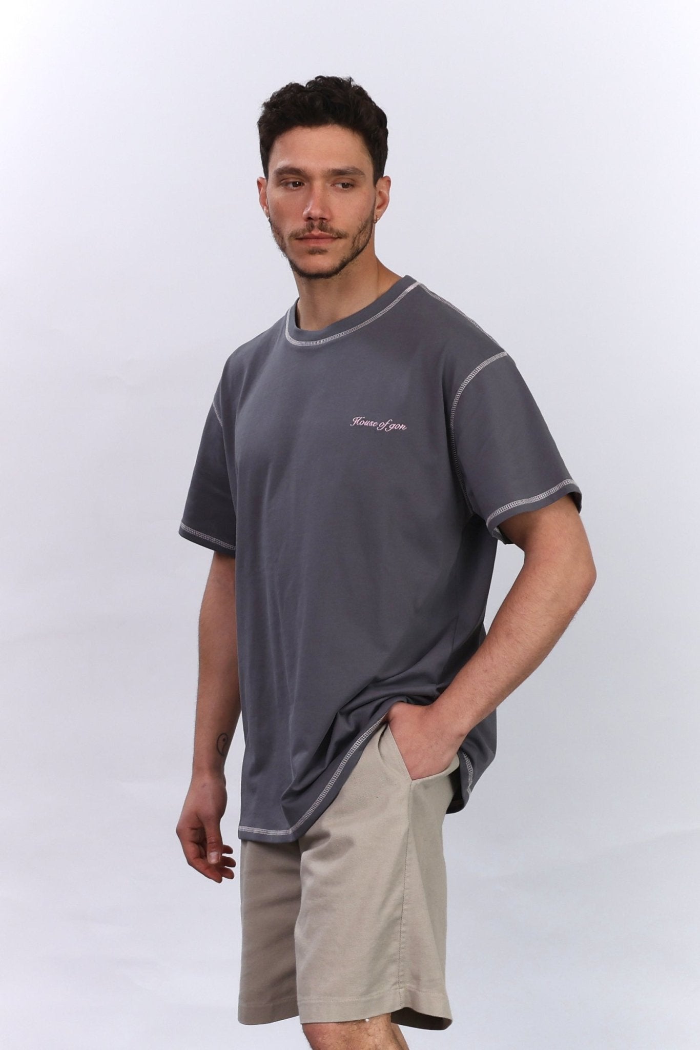 Flatlock Tee – Grey - GON