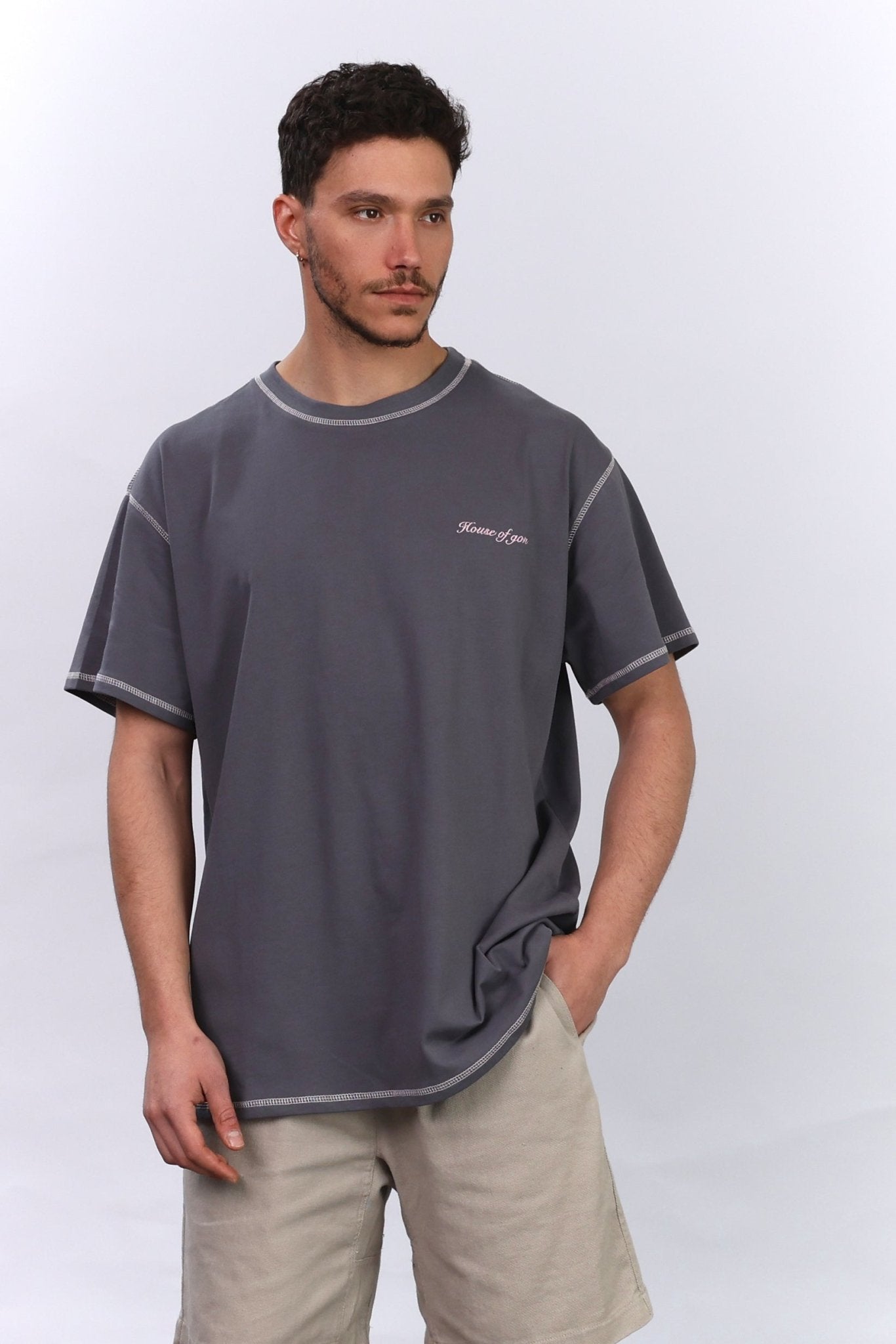Flatlock Tee – Grey - GON