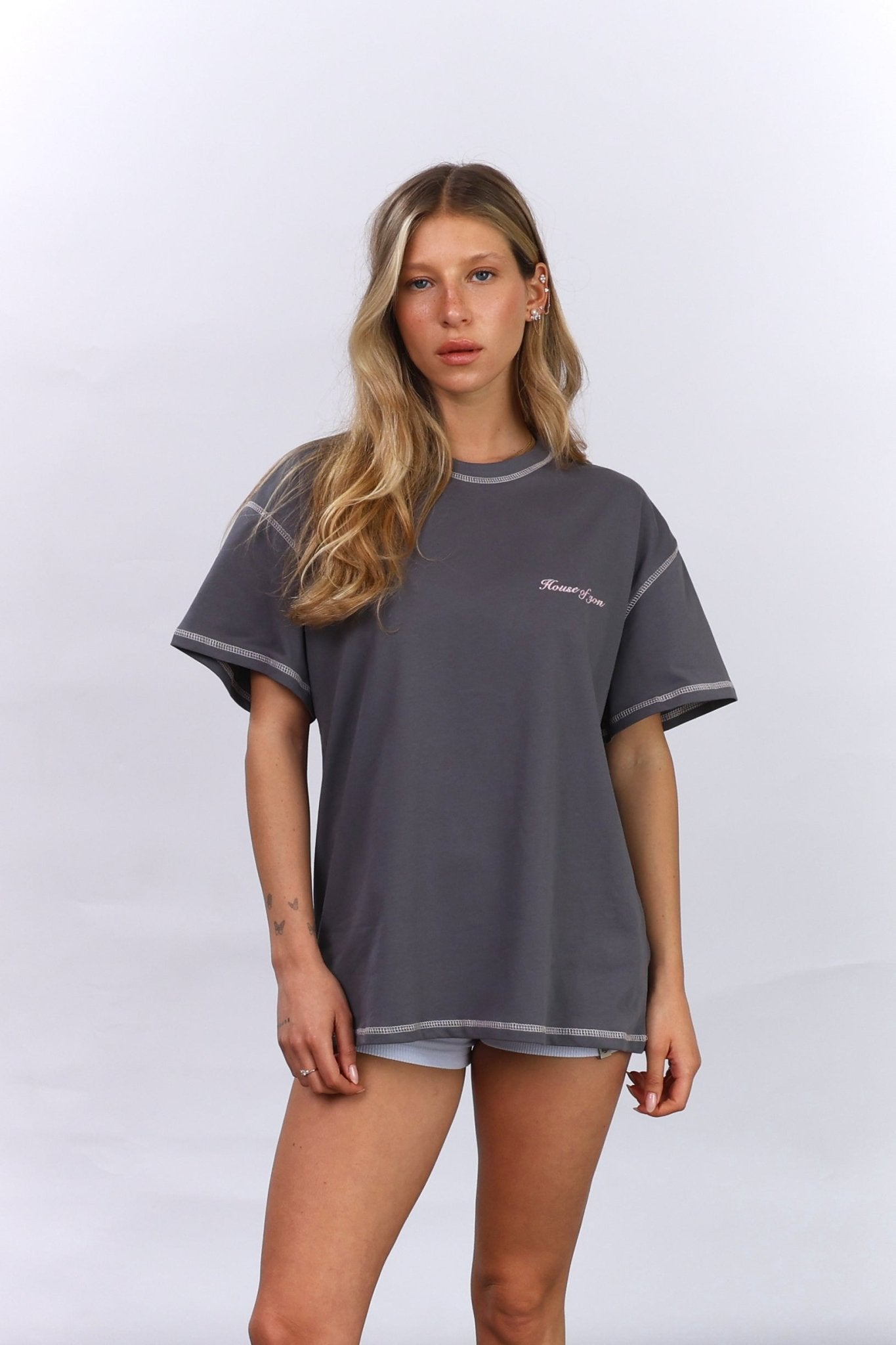 Flatlock Tee – Grey - GON