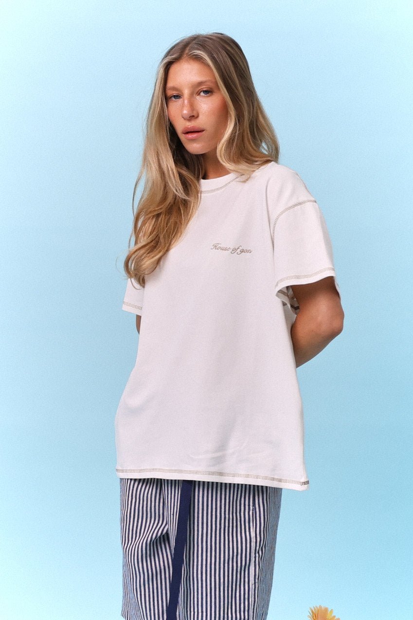 Flatlock Tee – Off White - GON