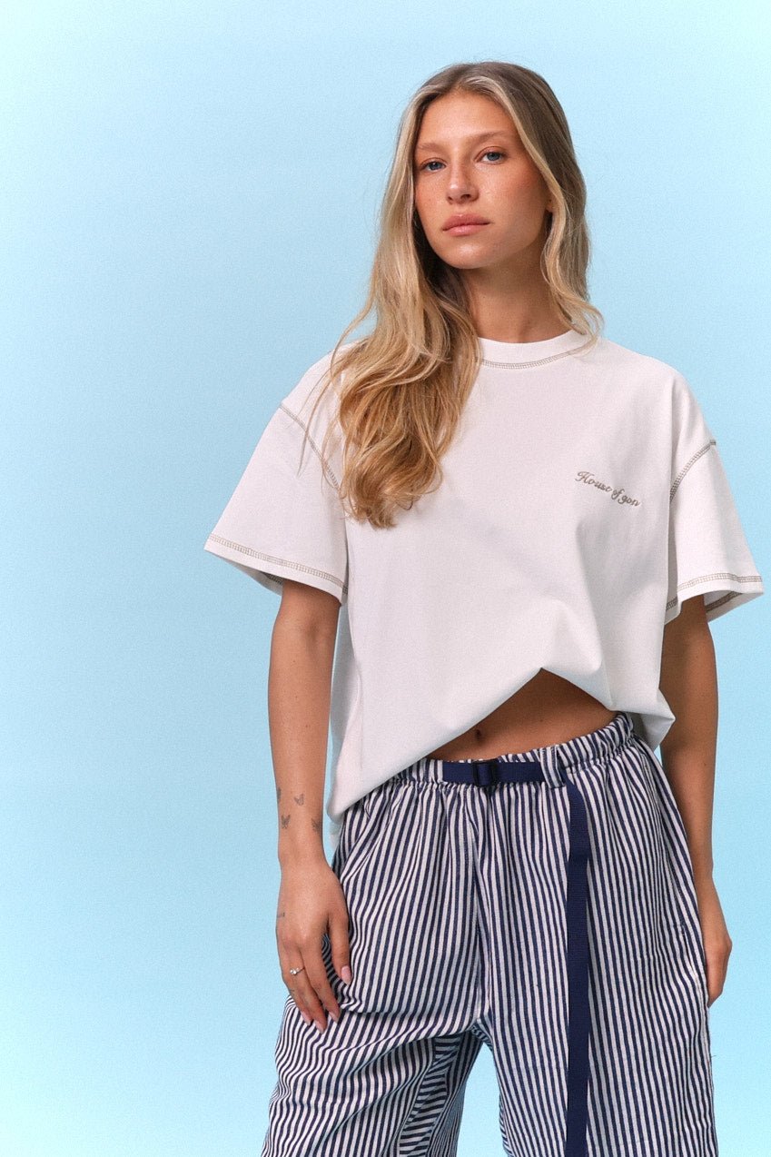 Flatlock Tee – Off White - GON