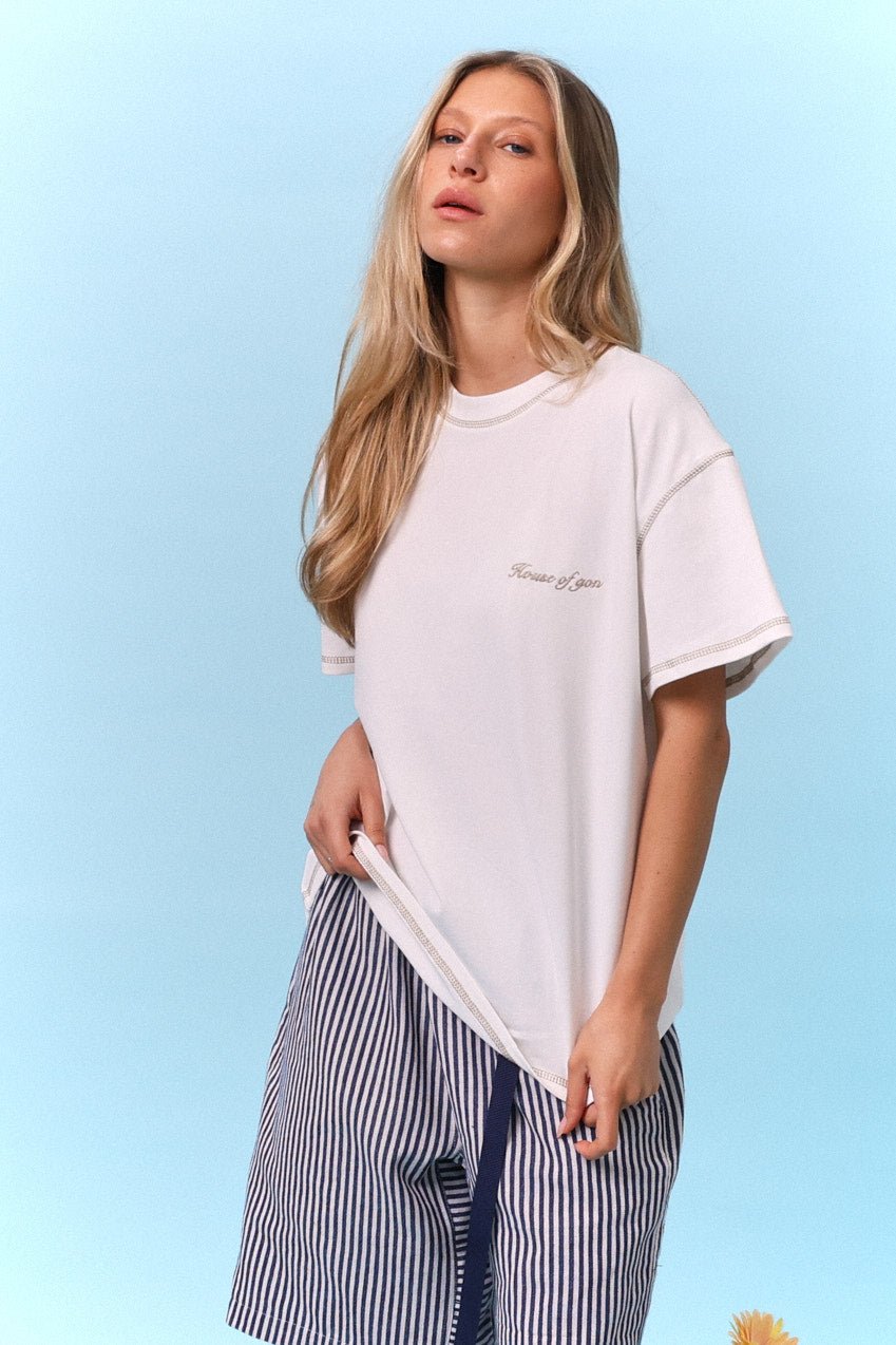 Flatlock Tee – Off White - GON