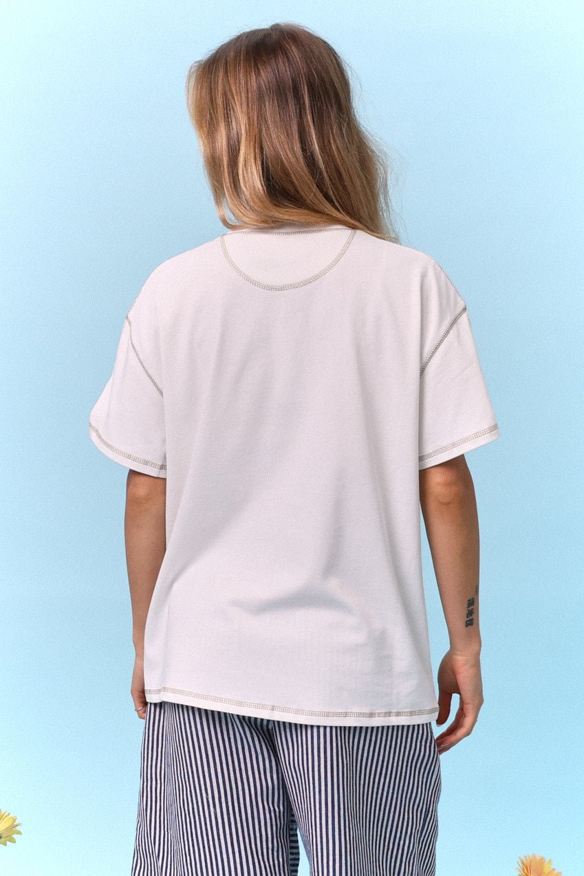 Flatlock Tee – Off White - GON