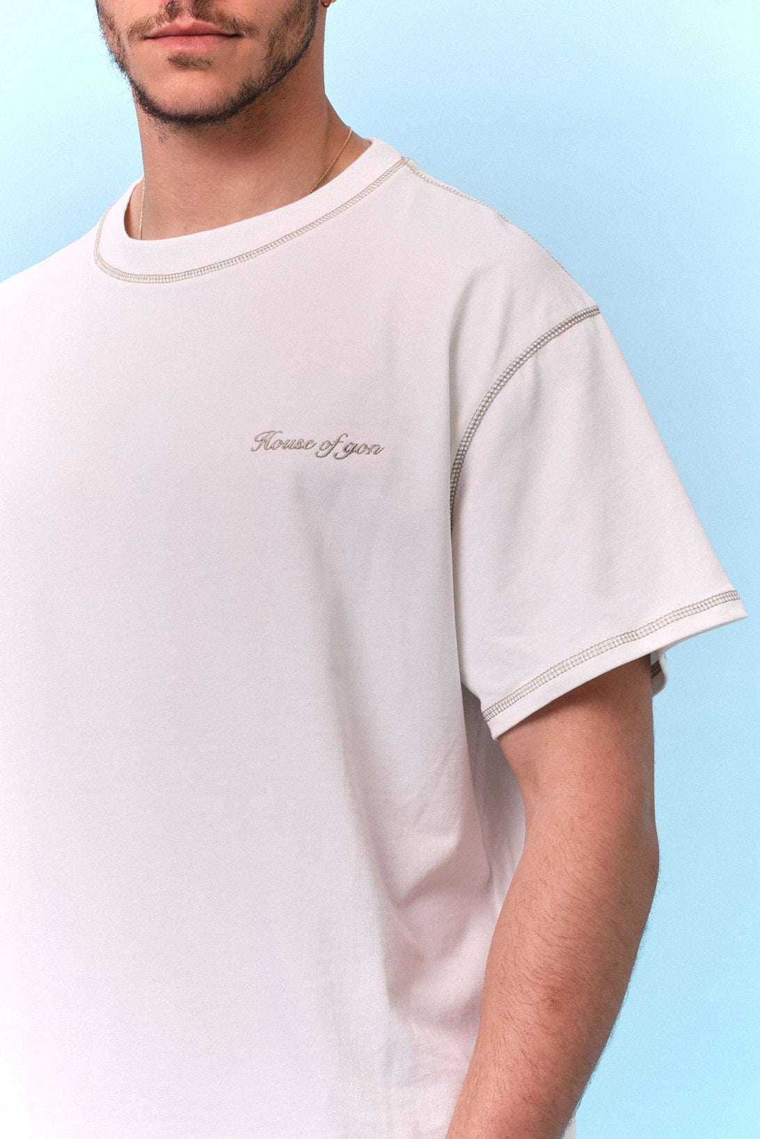 Flatlock Tee – Off White - GON