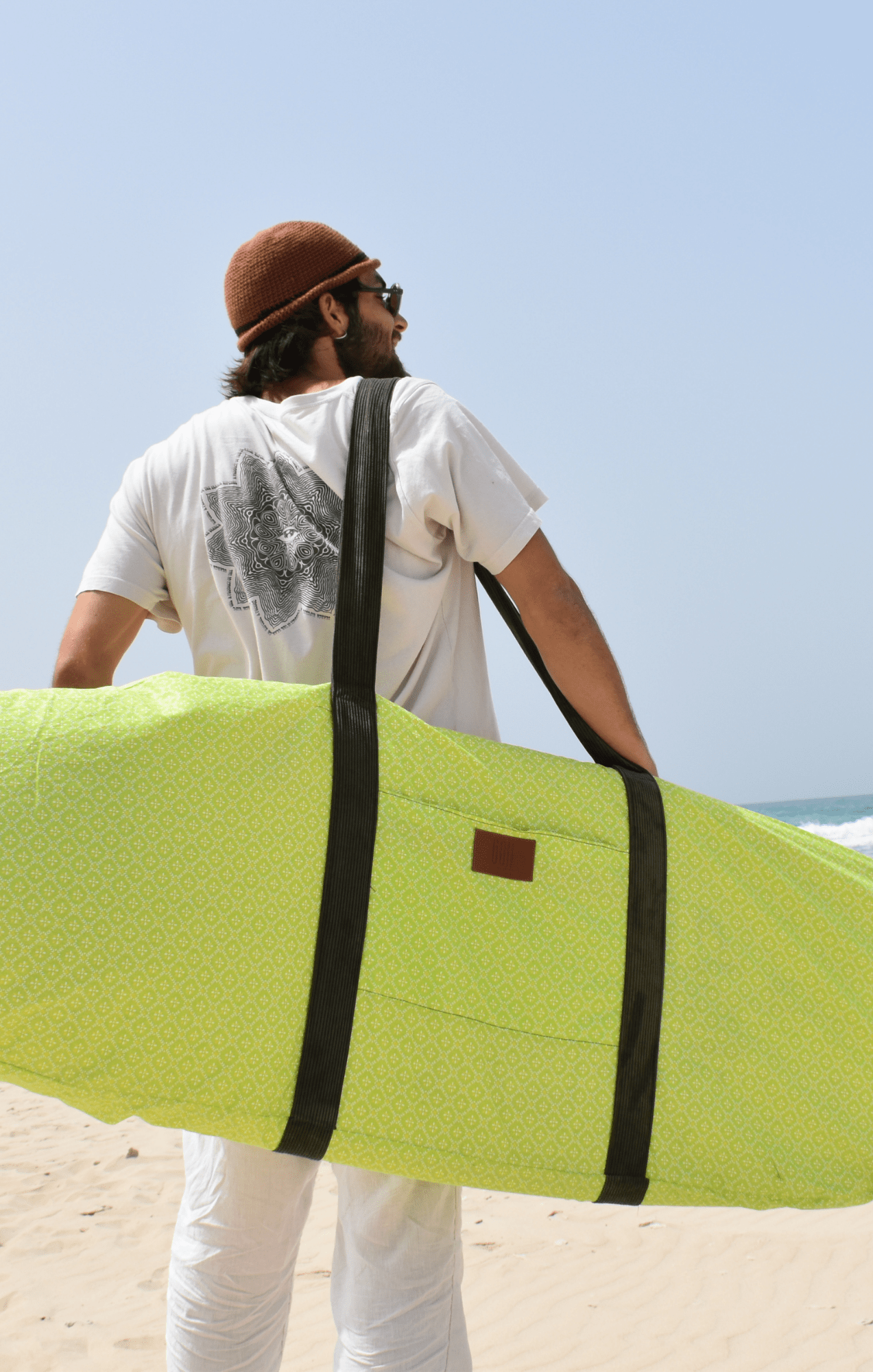 Green flowers - Surfboard Bag - GONSURFING