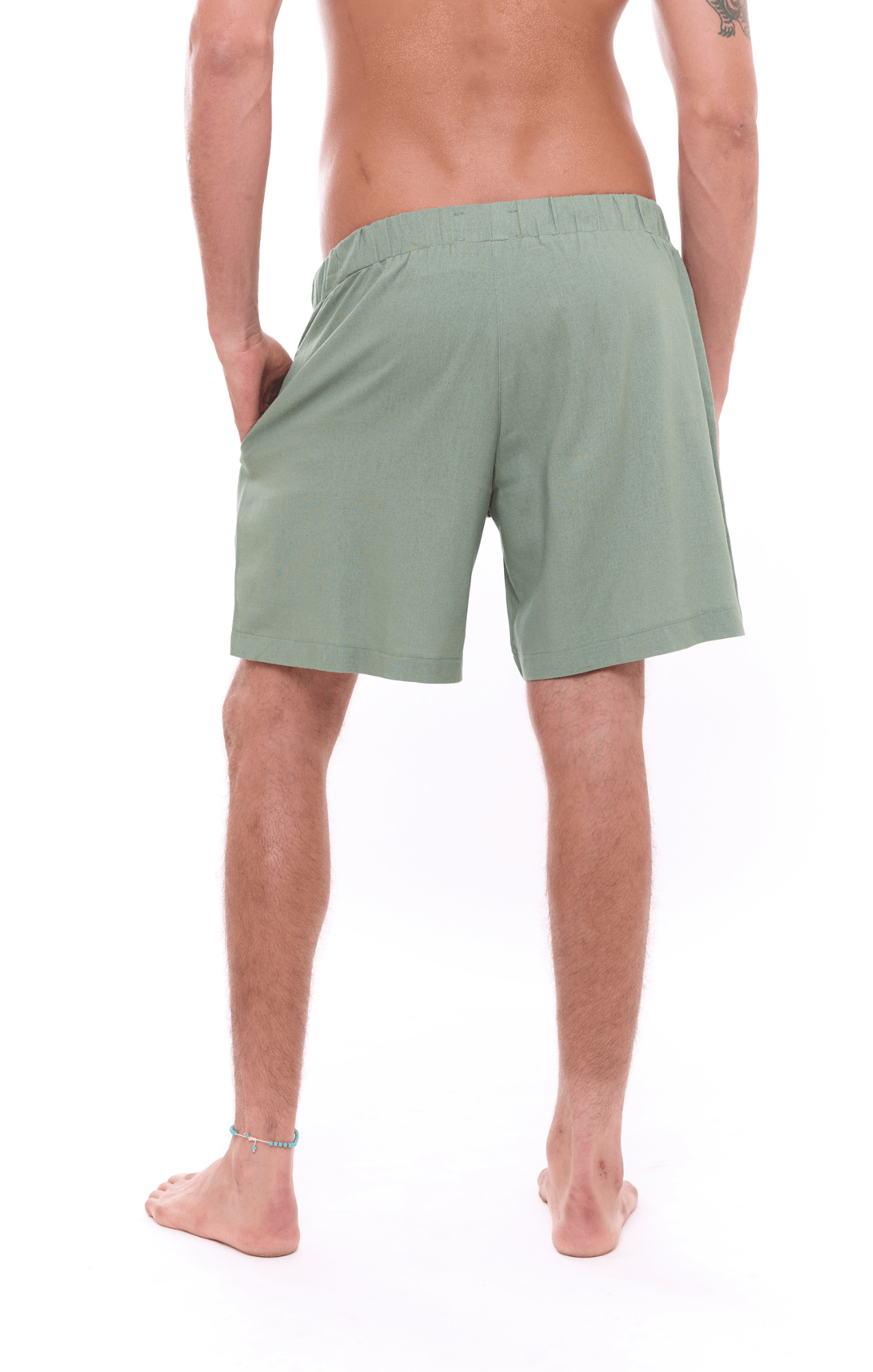 Green - Unisex Linen Shorts - GONSURFING