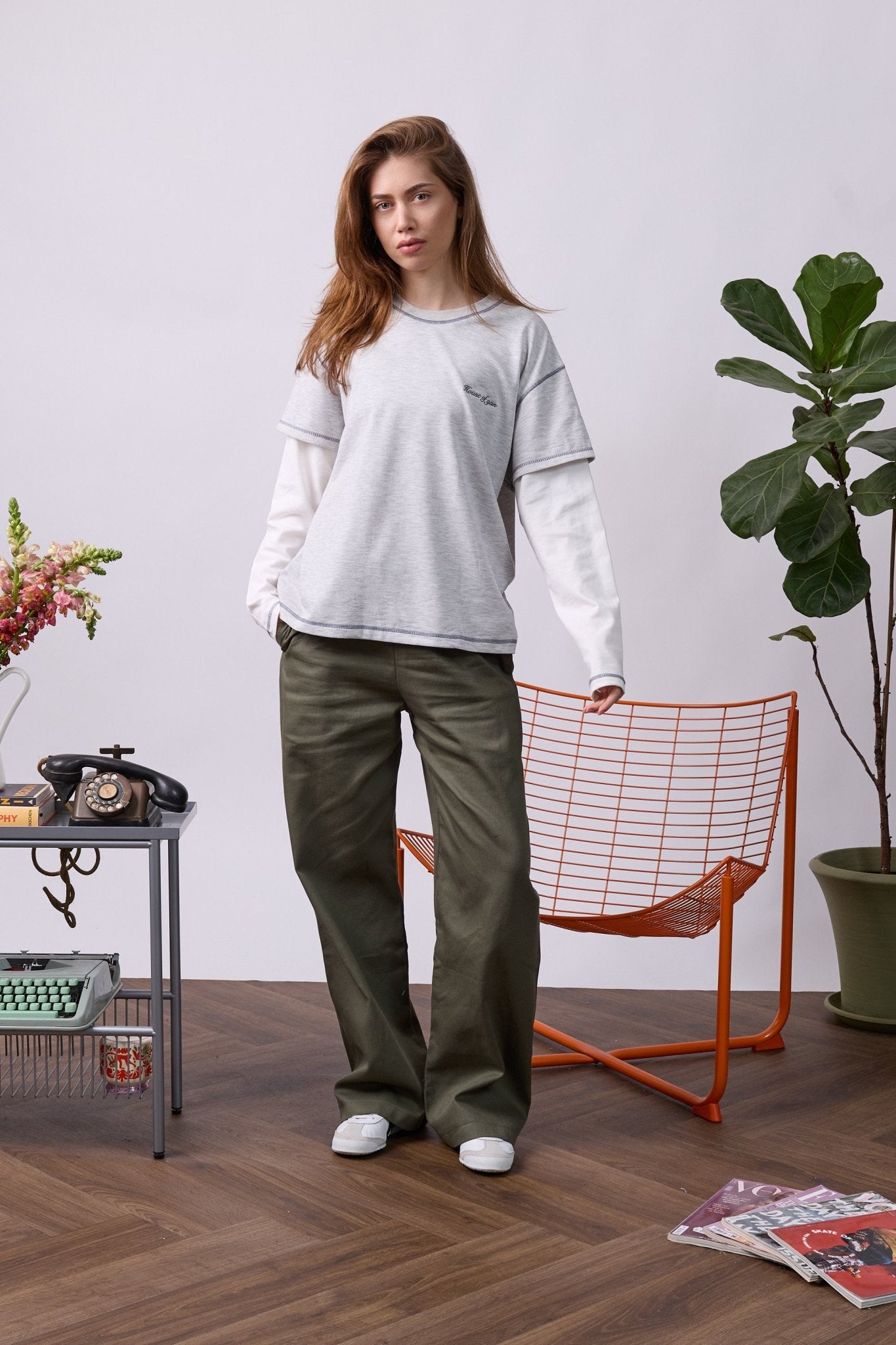 Layer Tee – Gray Stitching - GON