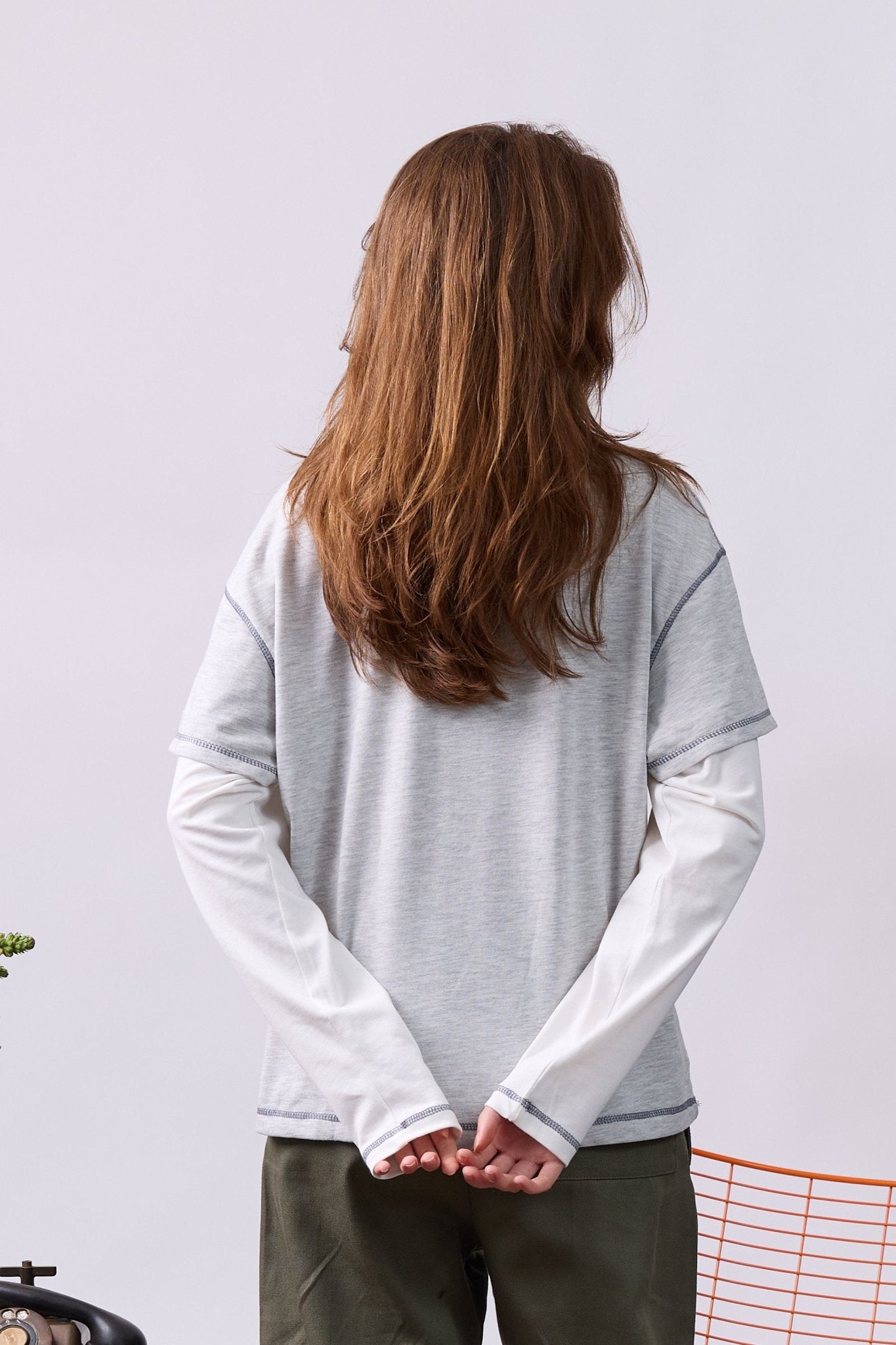 Layer Tee – Gray Stitching - GON