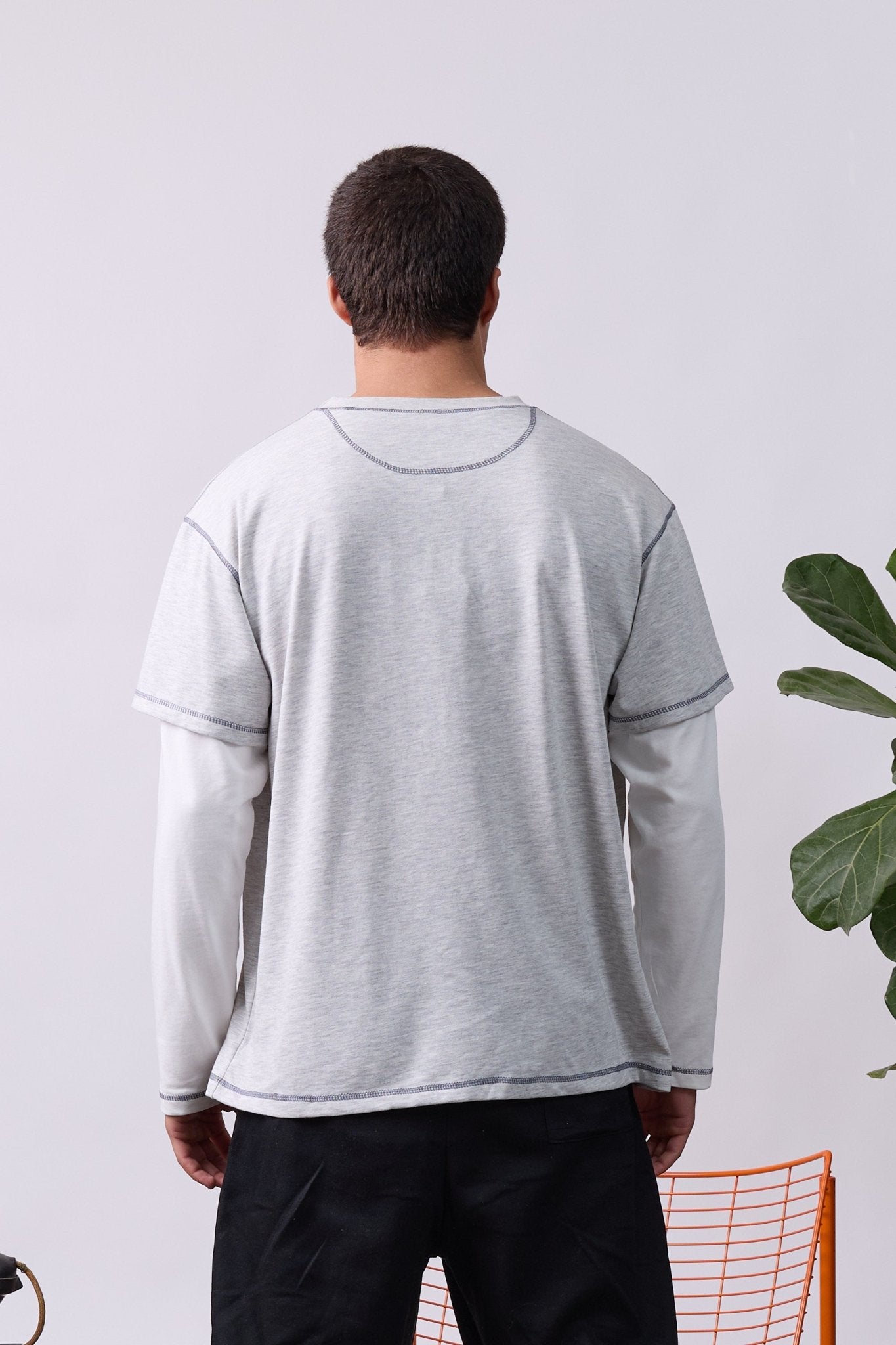 Layer Tee – Gray Stitching - GON