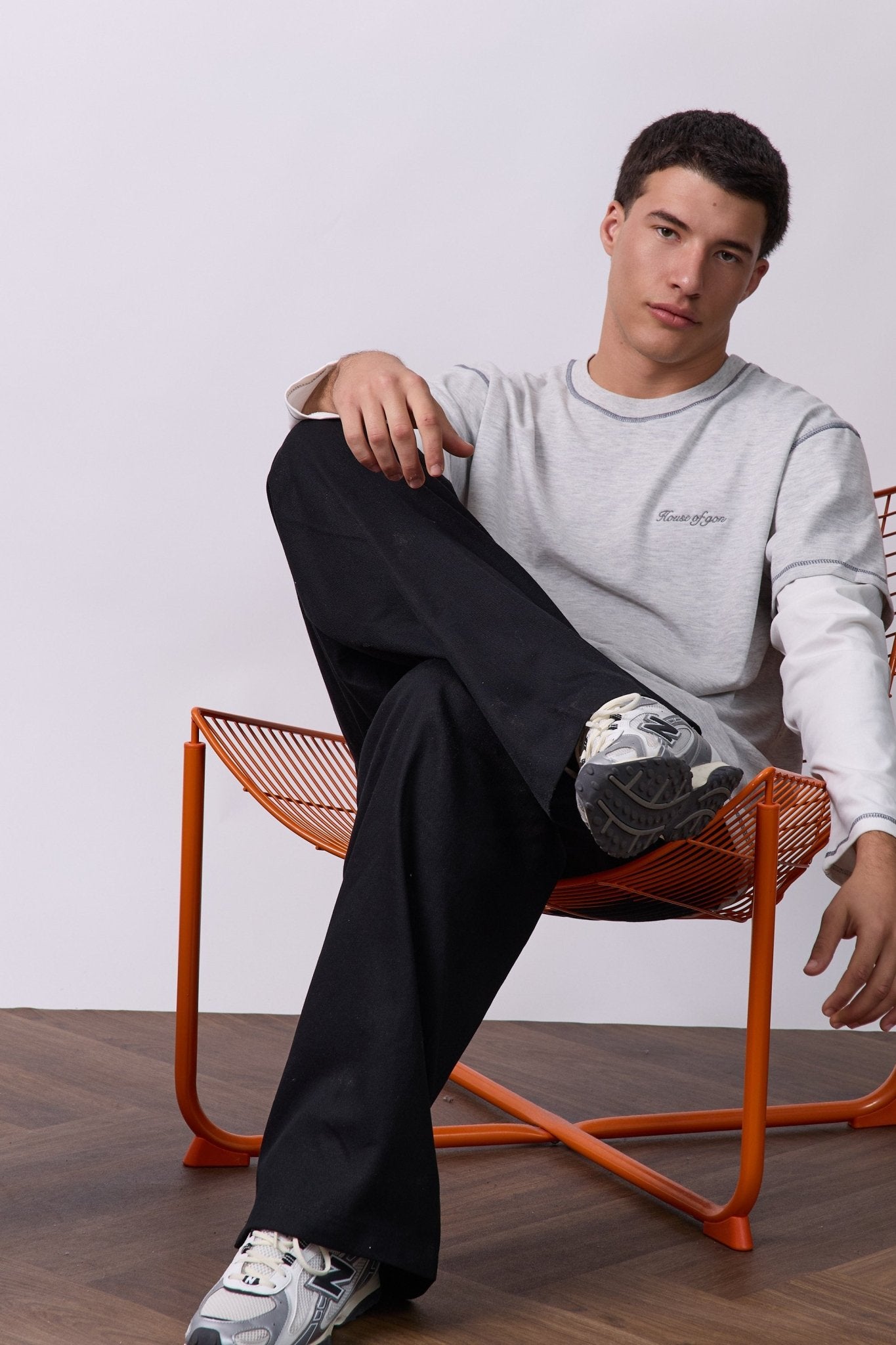 Layer Tee – Gray Stitching - GON