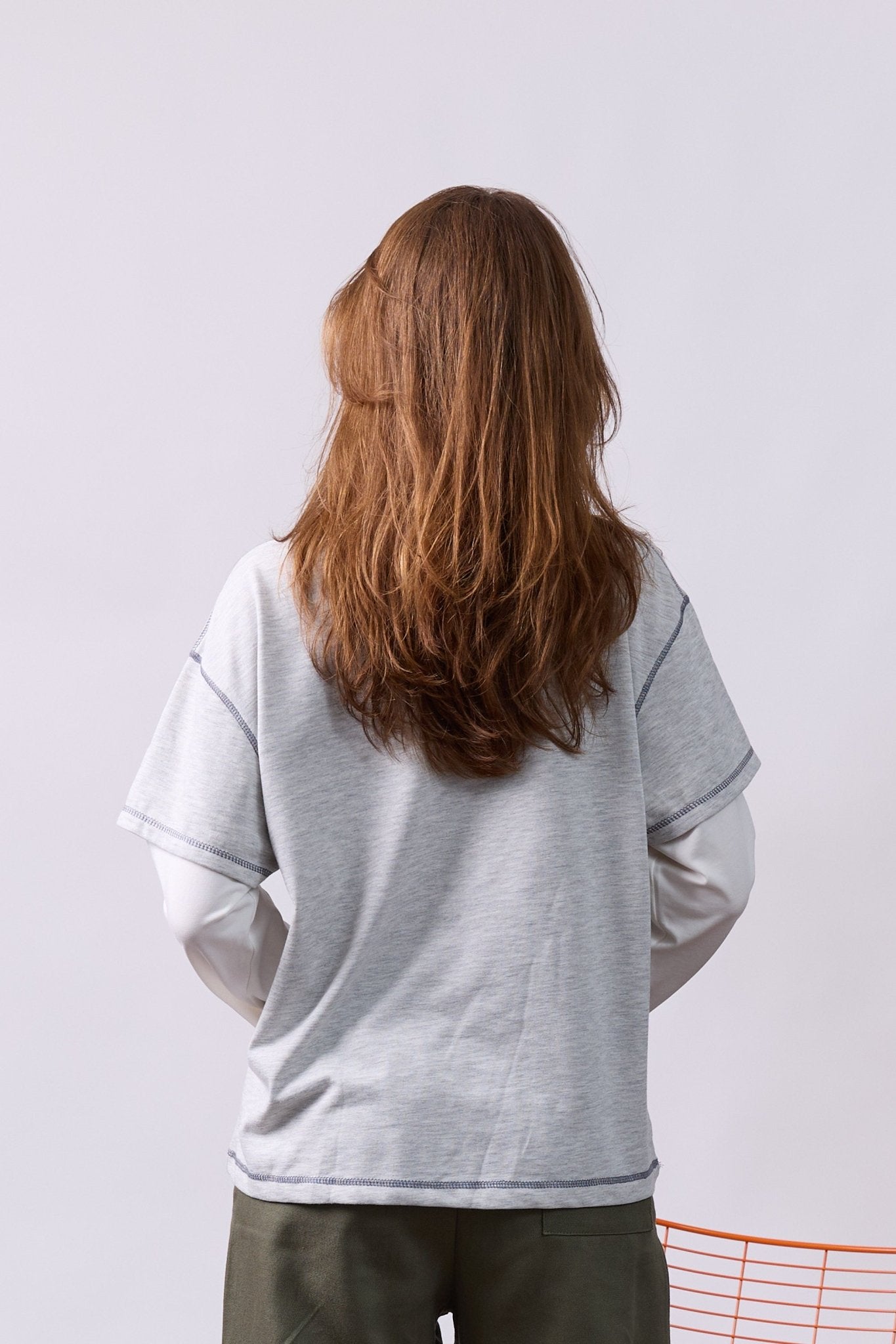 Layer Tee – Gray Stitching - GON