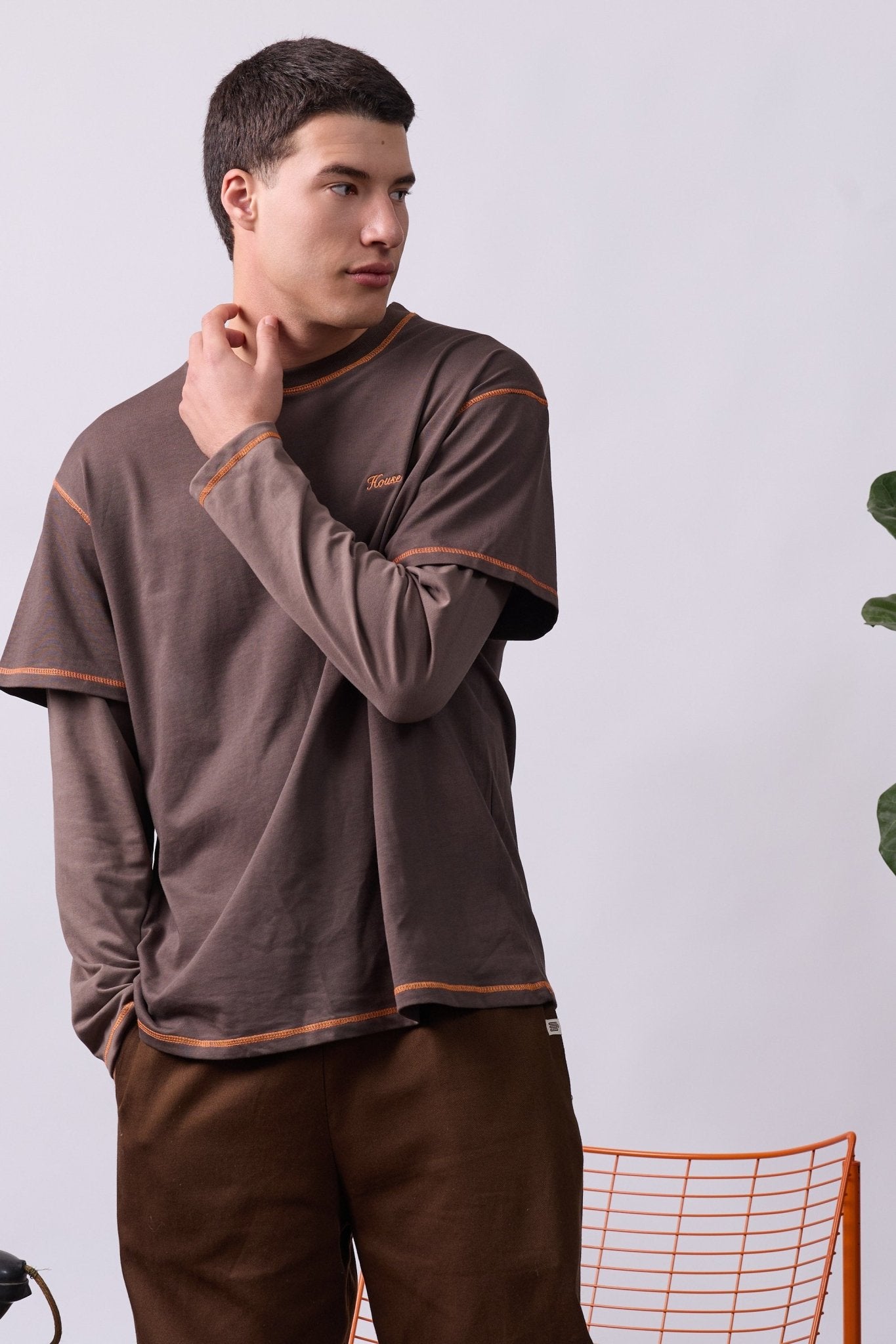 Layer Tee – Orange Stitching - GON