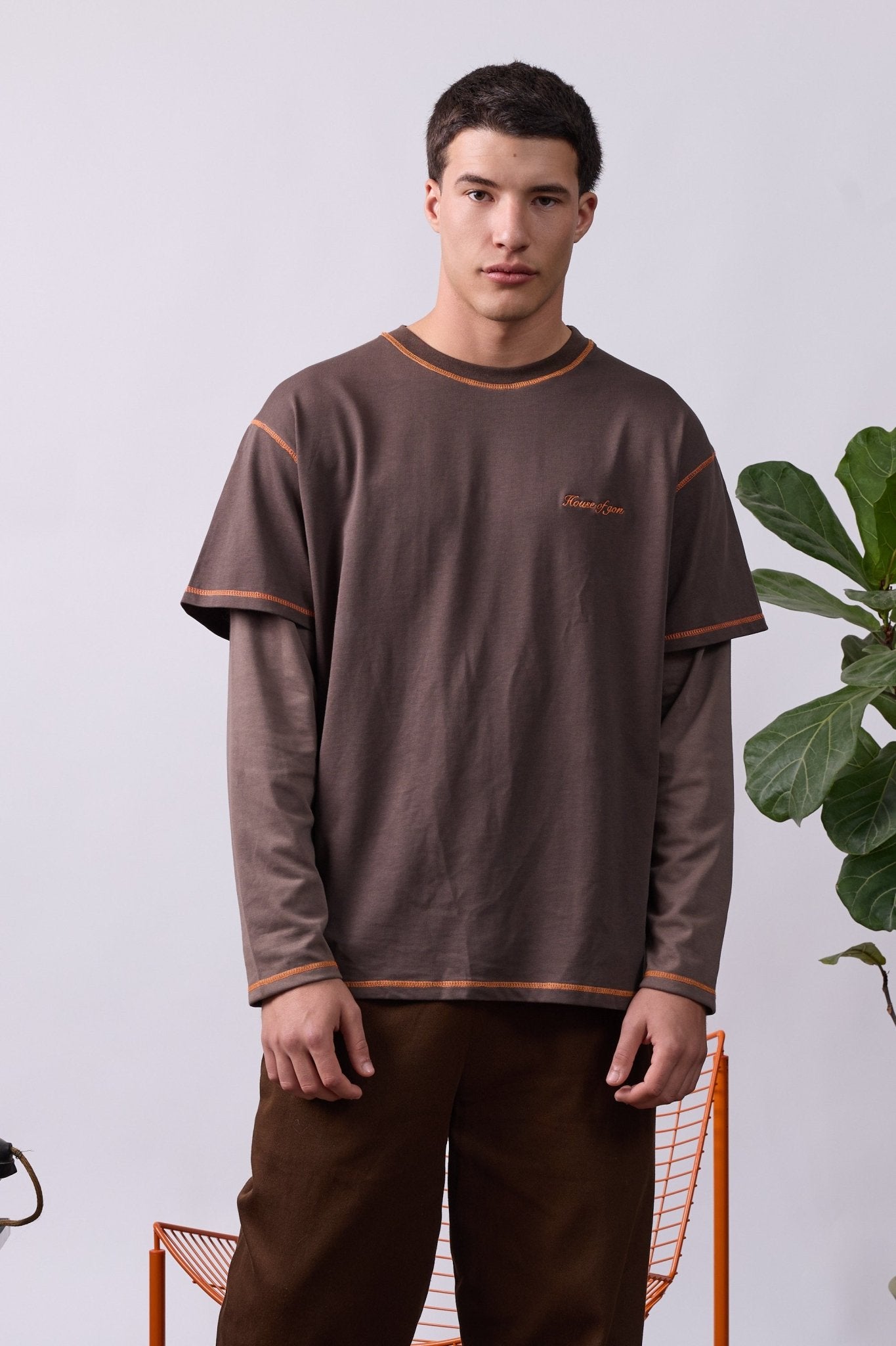 Layer Tee – Orange Stitching - GON