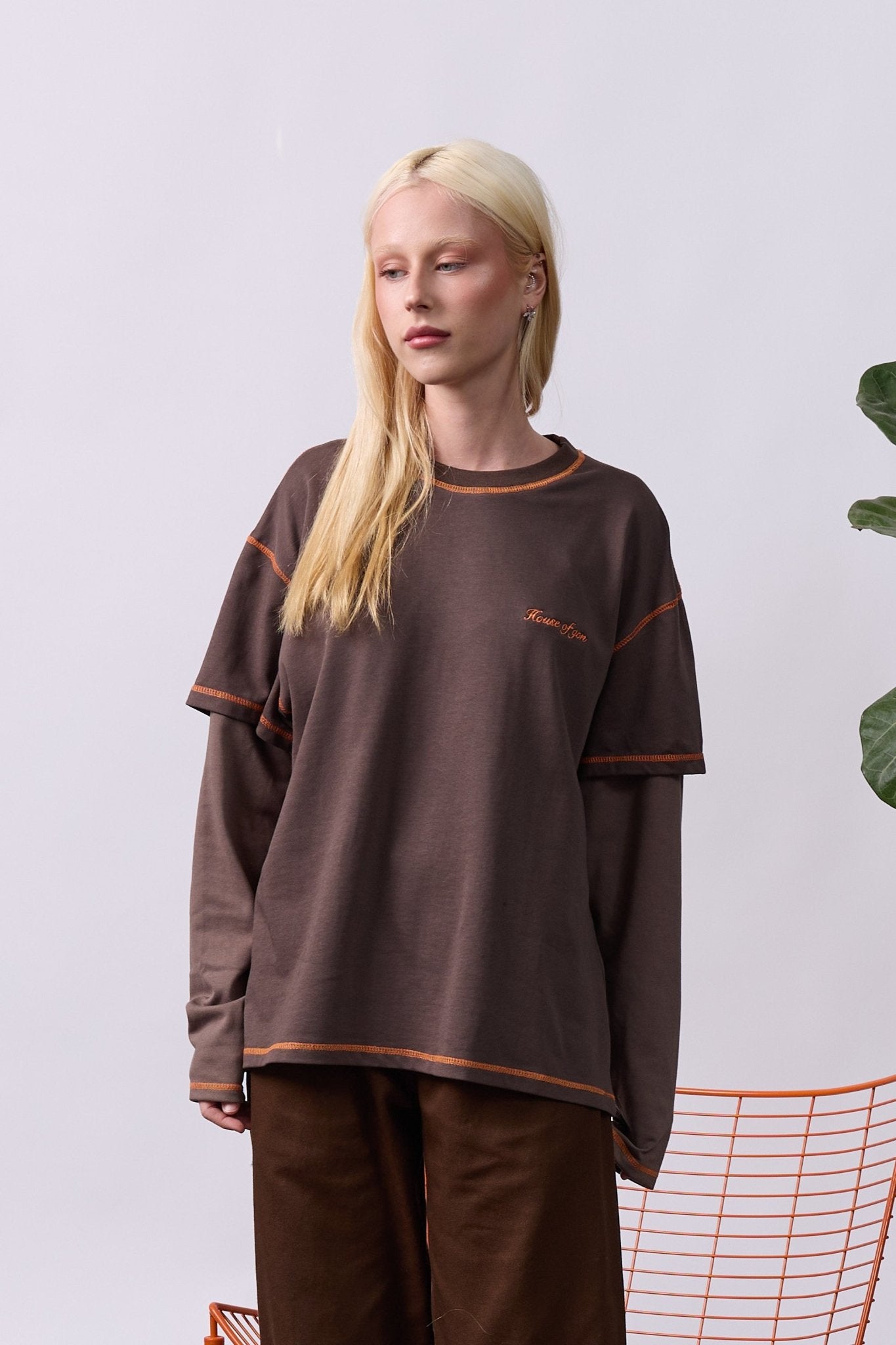 Layer Tee – Orange Stitching - GON