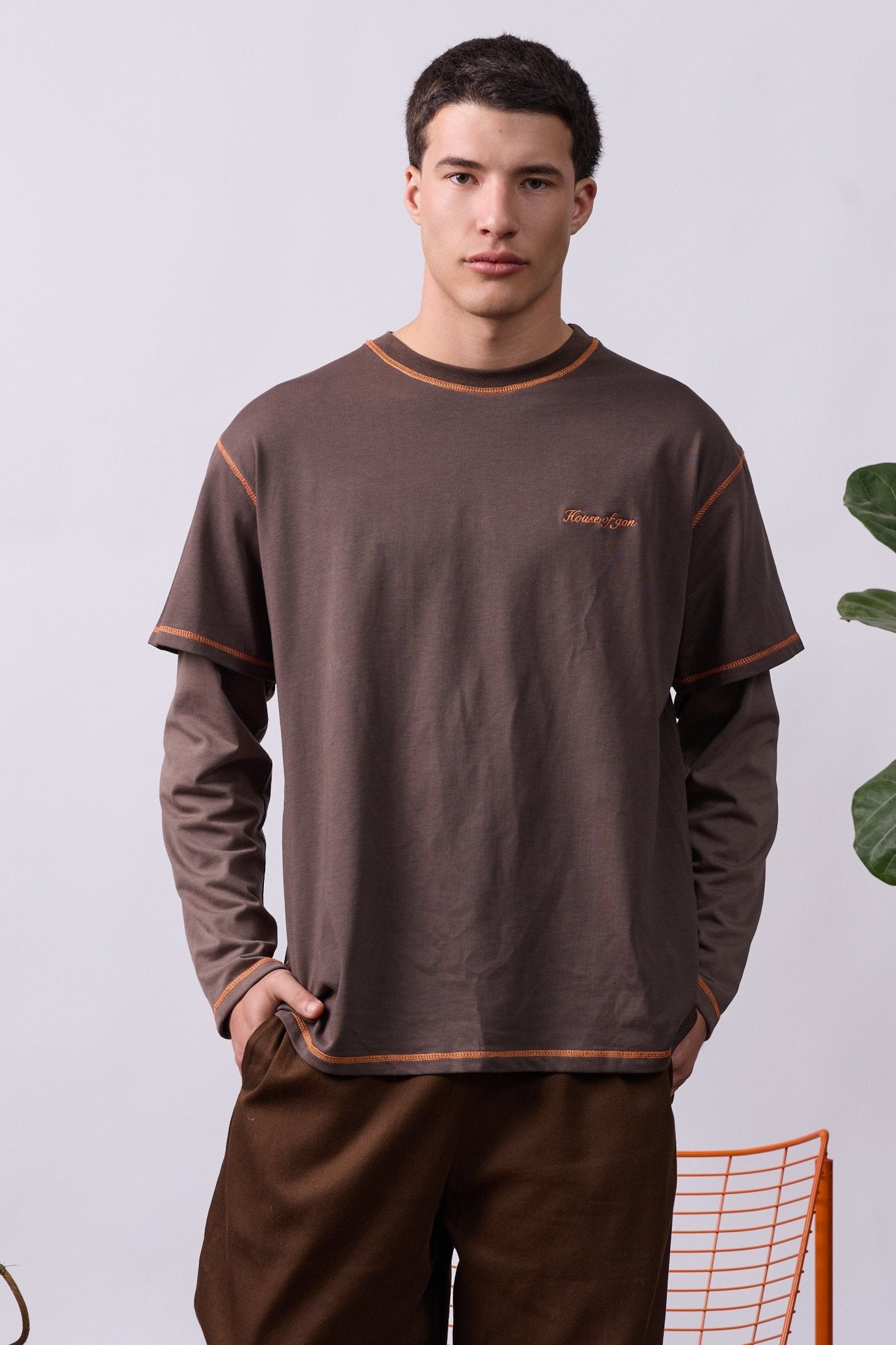 Layer Tee – Orange Stitching - GON