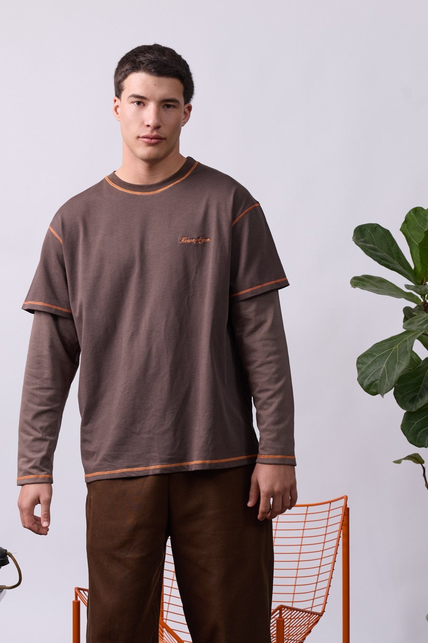 Layer Tee – Orange Stitching - GON