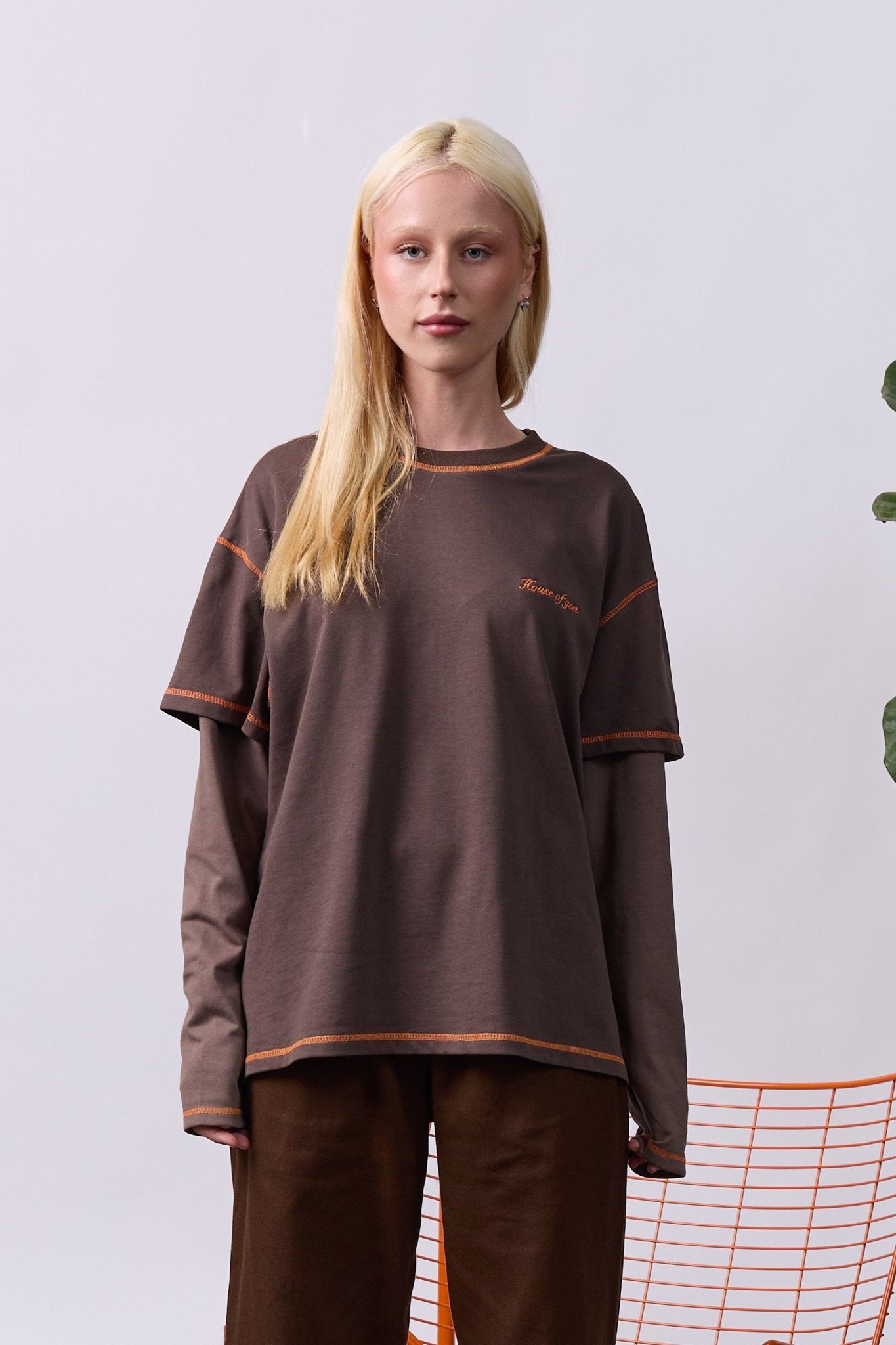 Layer Tee – Orange Stitching - GON