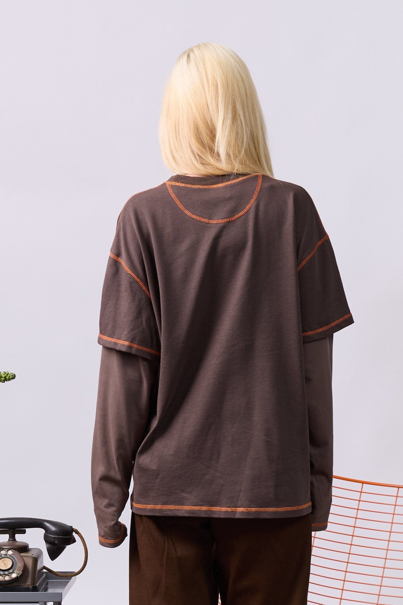 Layer Tee – Orange Stitching - GON