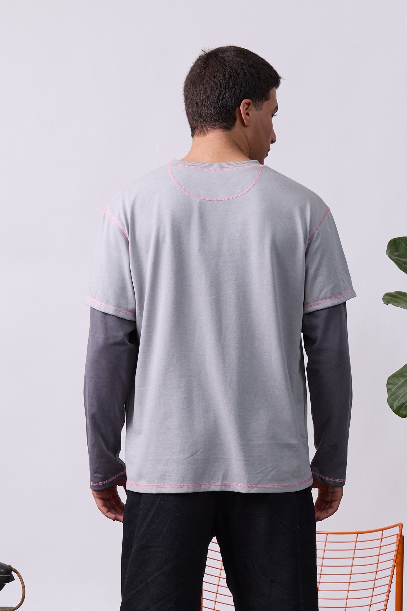 Layer Tee – Pink Stitching - GON