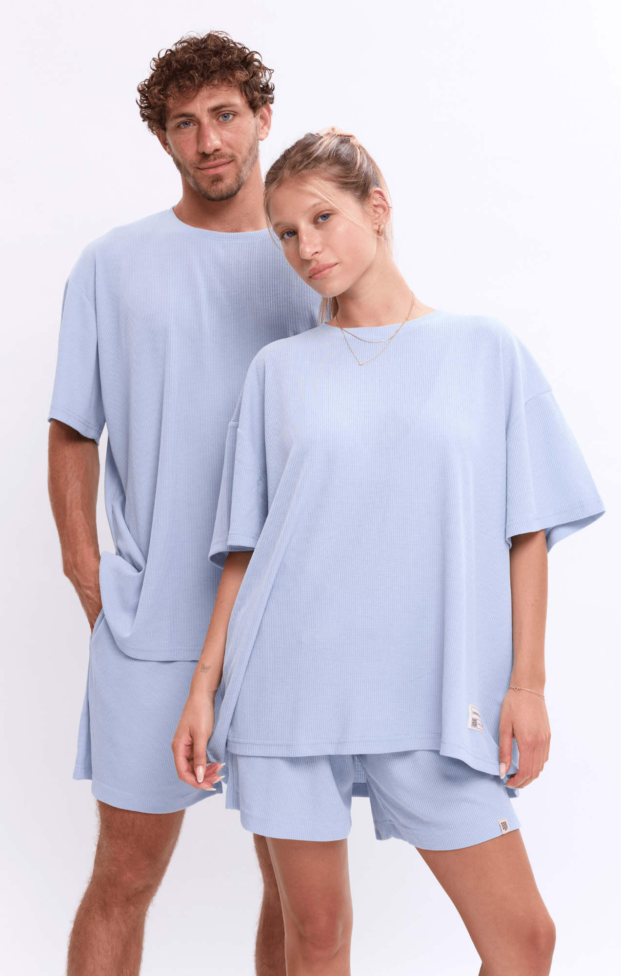 Light Blue - Waffle T-Shirt - GONSURFING