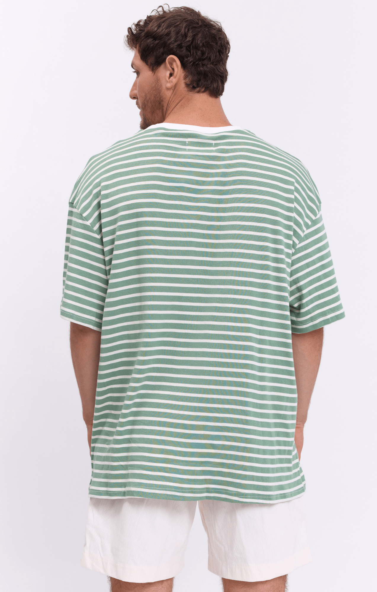 Light Green Stripes - Oversize T-Shirt - GONSURFING
