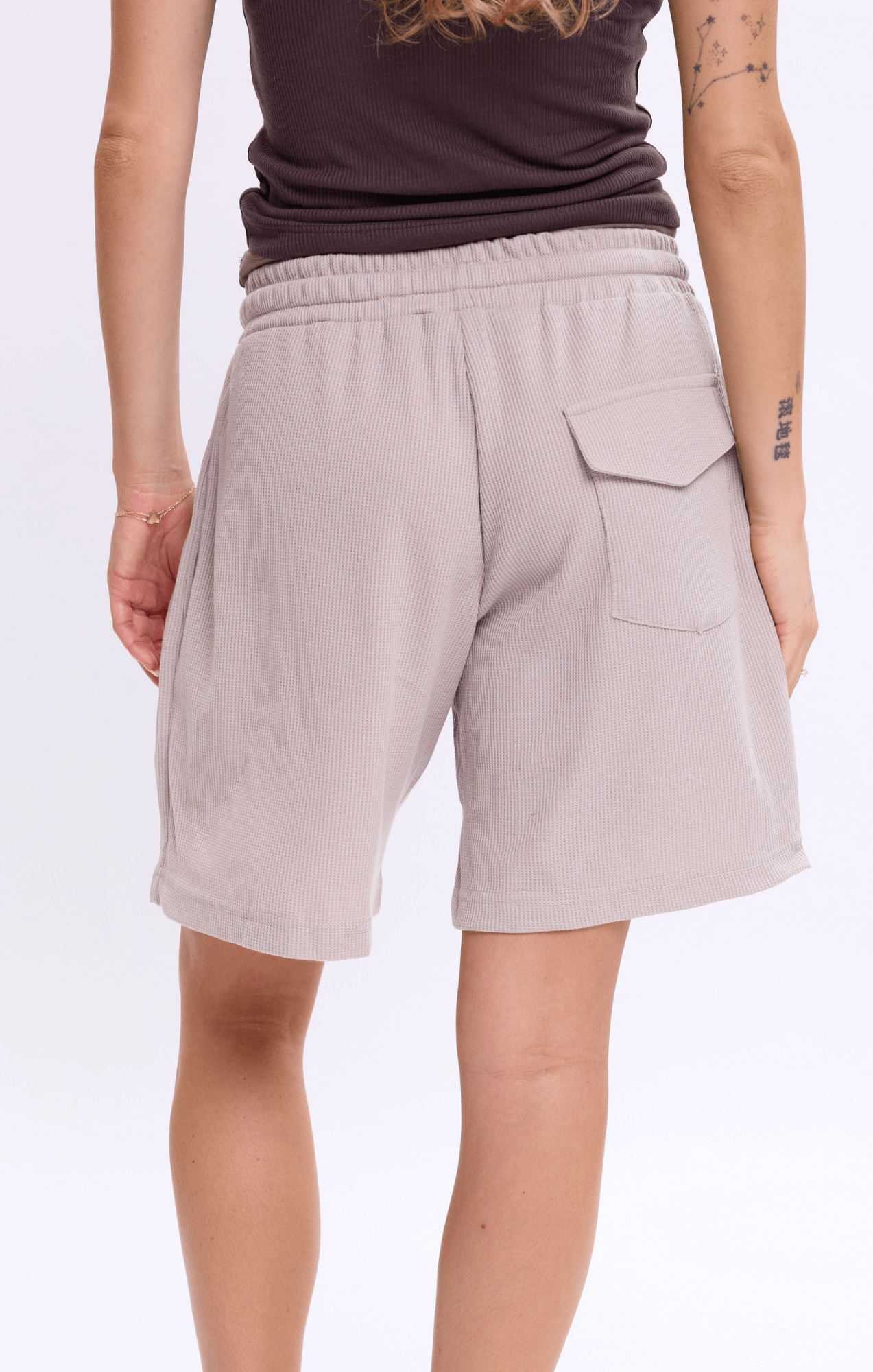 Light Khaki - Waffle Shorts - GONSURFING