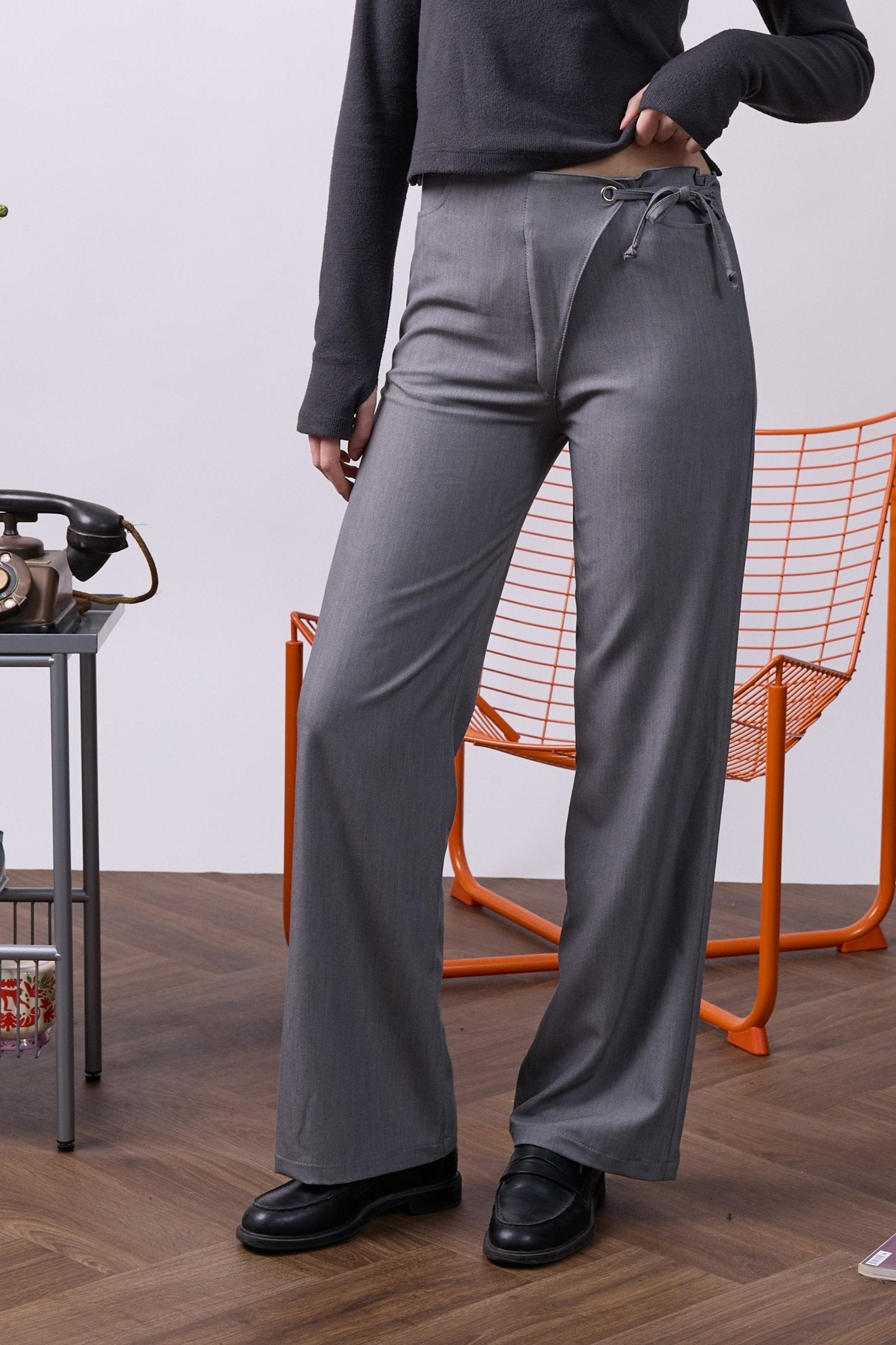 Looped Pants - Gray - GON