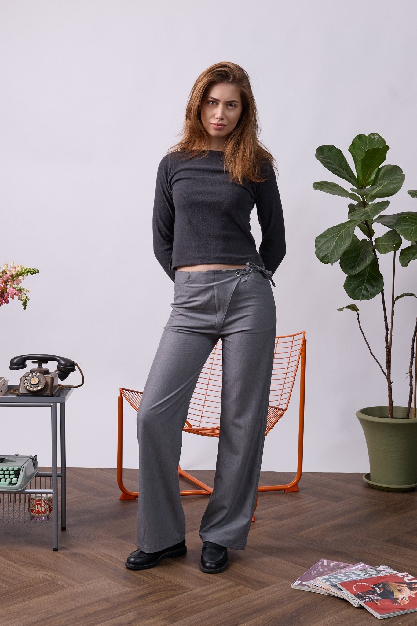Looped Pants - Gray - GON