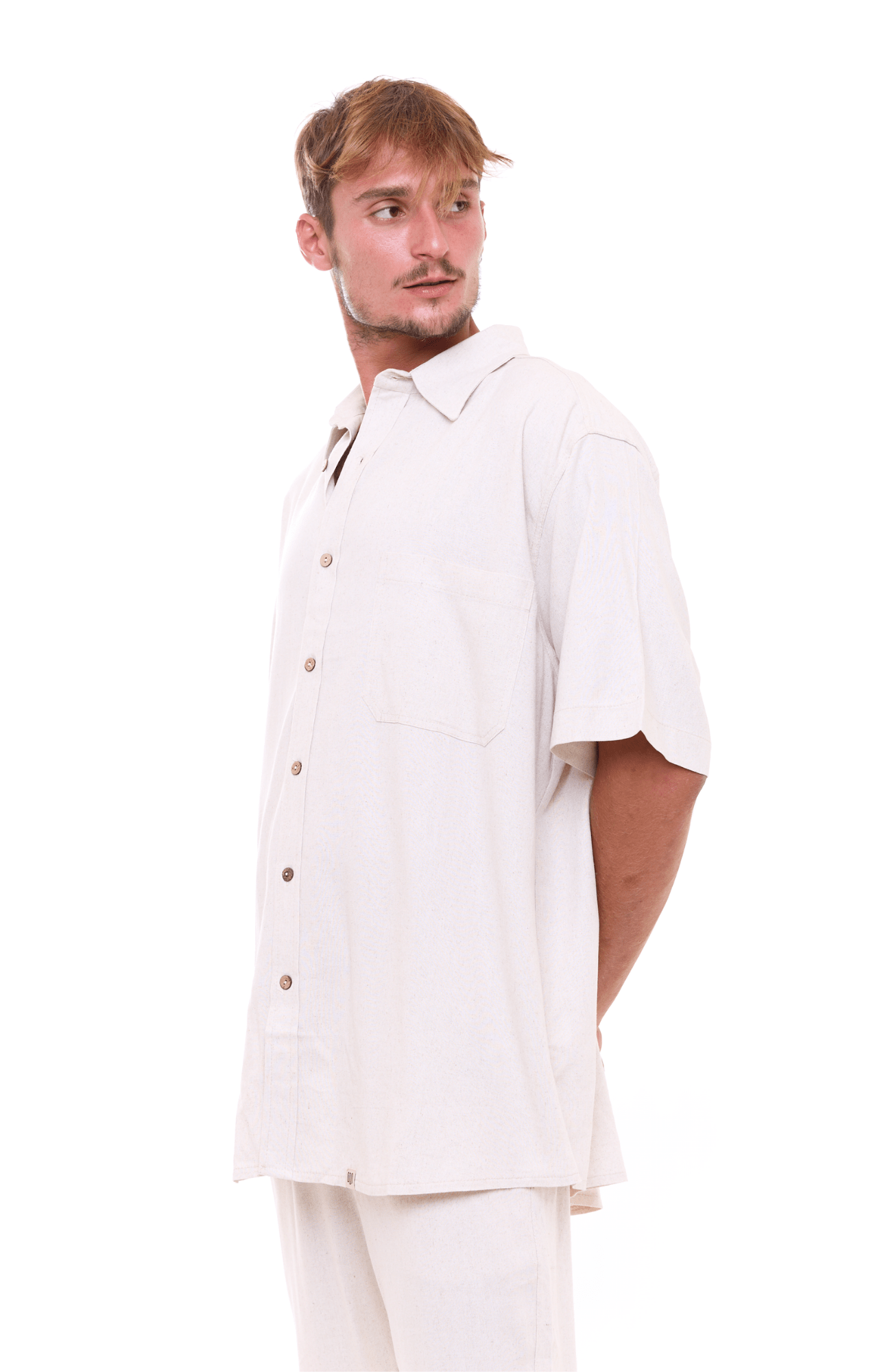 Natural Light - Unisex Oversize Linen Shirt - GONSURFING