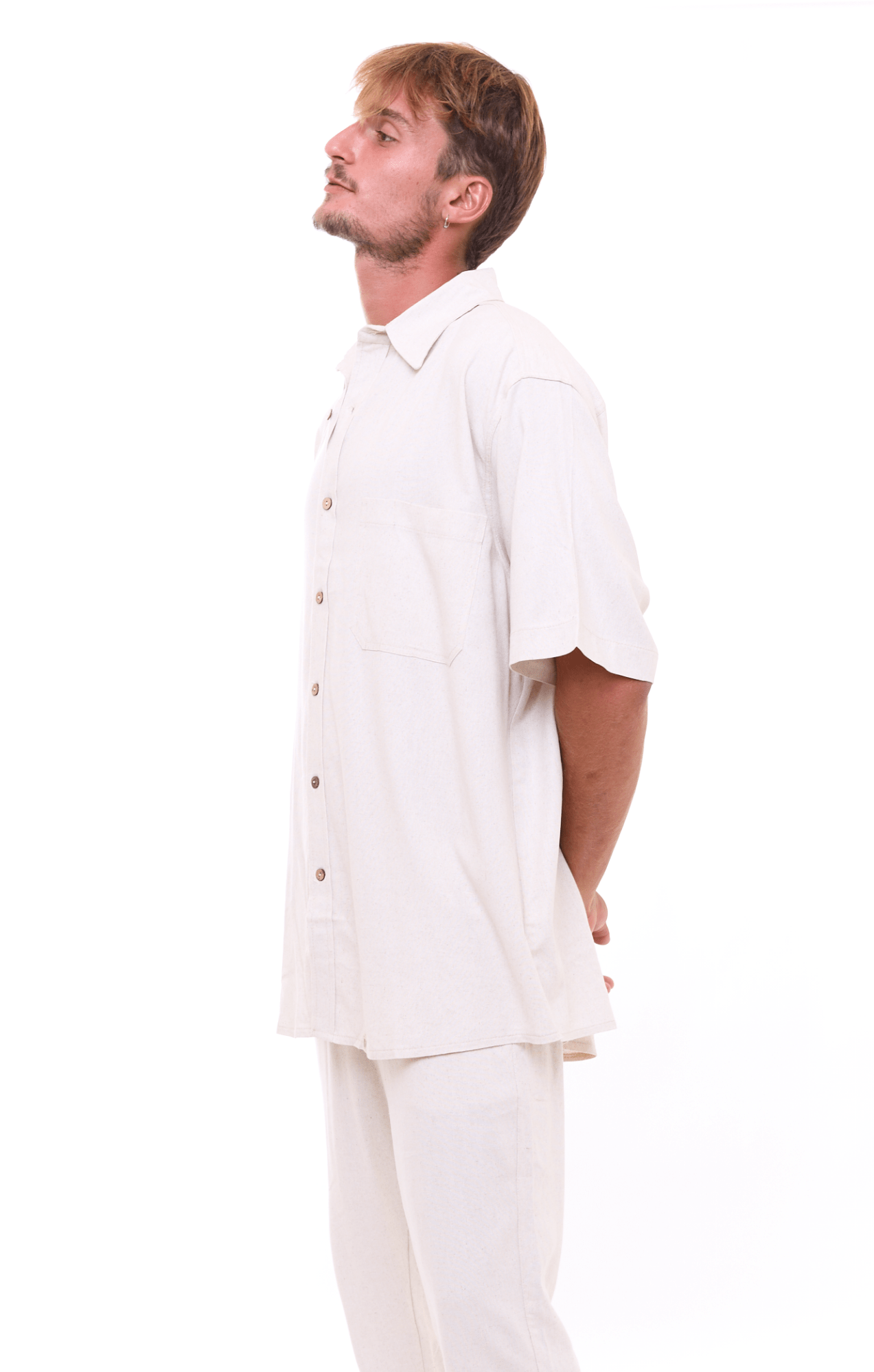 Natural Light - Unisex Oversize Linen Shirt - GONSURFING