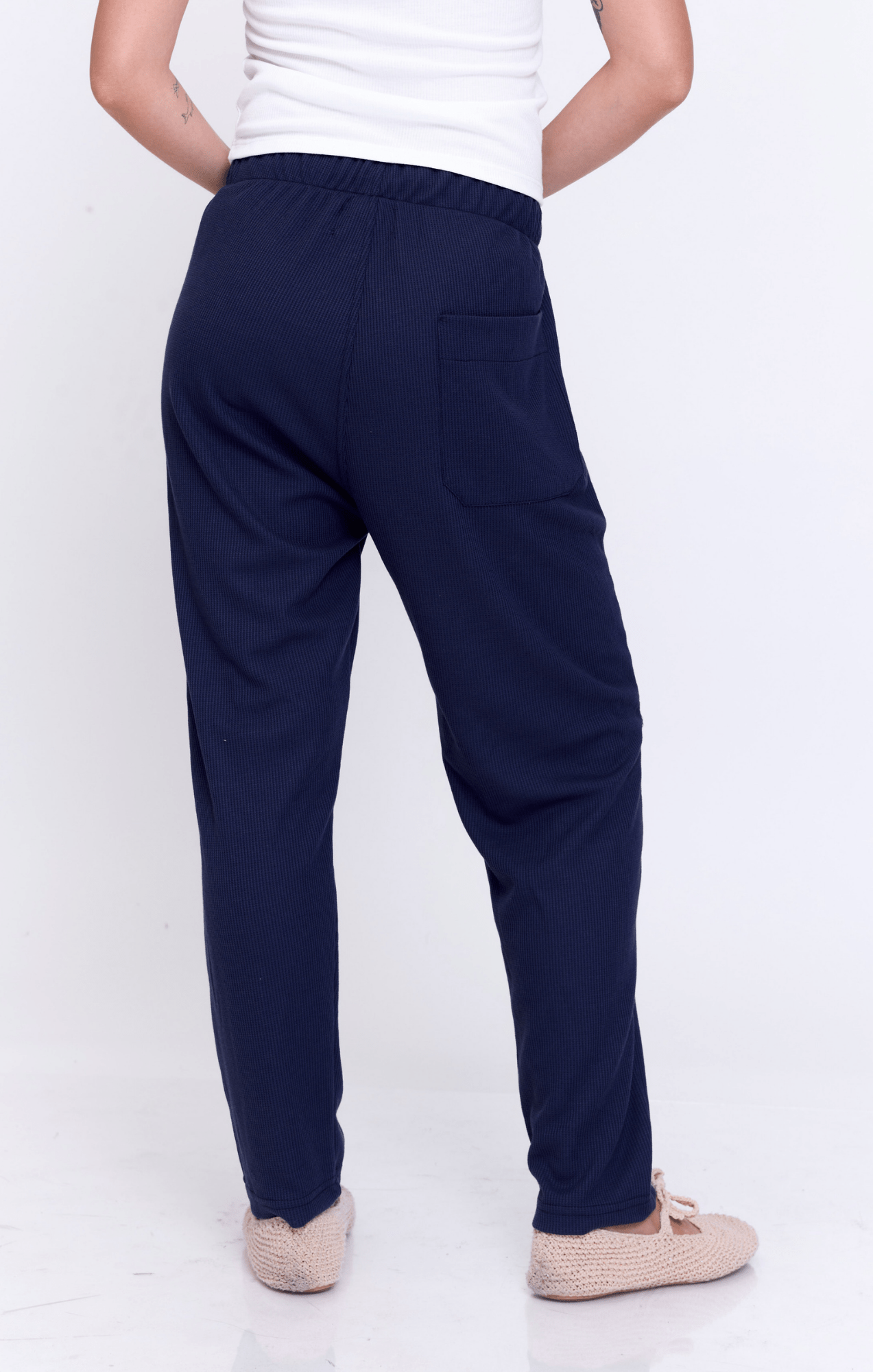 Navy - Waffle Unisex Long Pants - GONSURFING