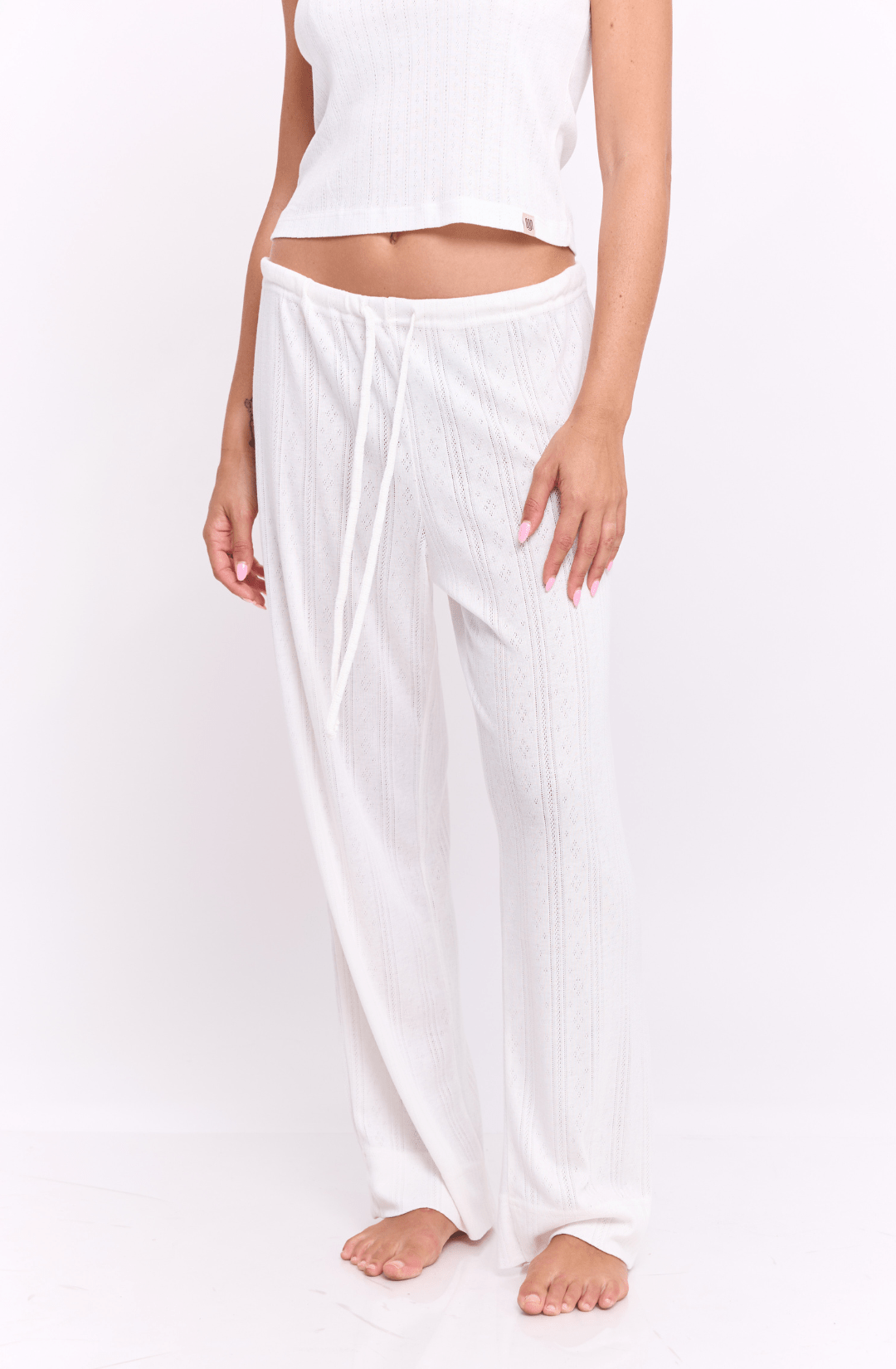 Off white pointeil - long pants - GONSURFING