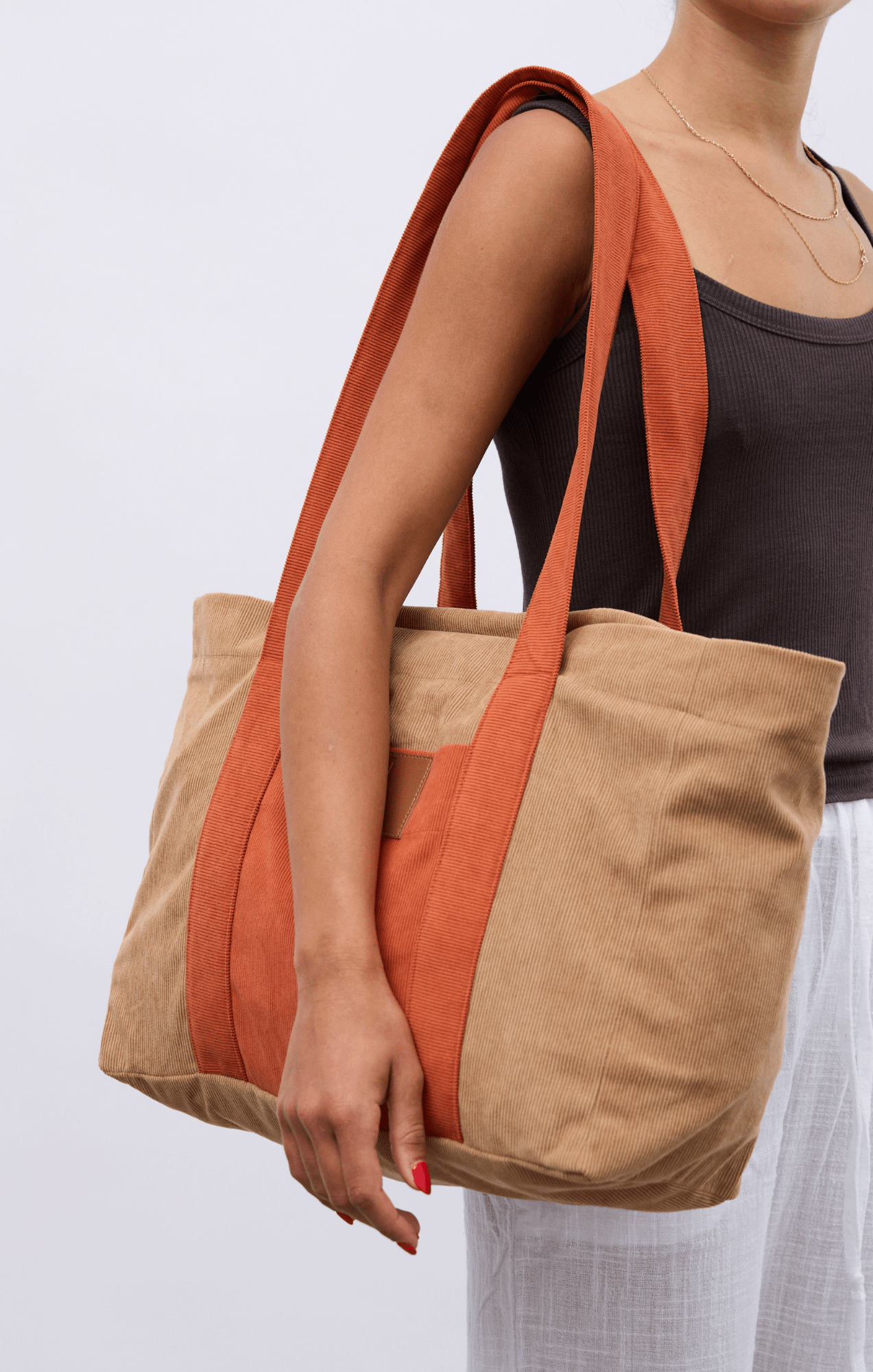 Orange & Beige - Corduroy Bag - GONSURFING