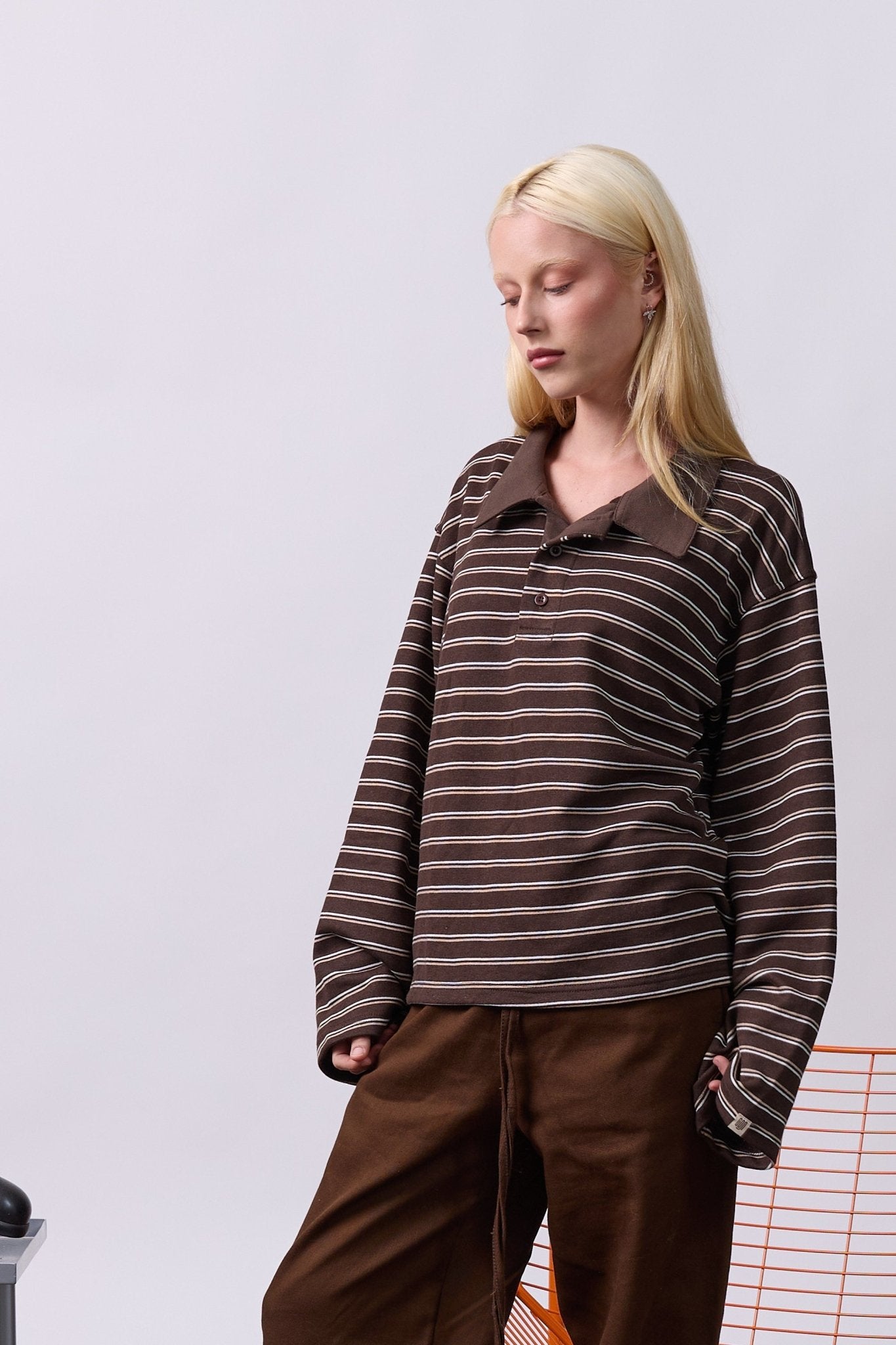 Polo Shirt – Brown Stripes - GON