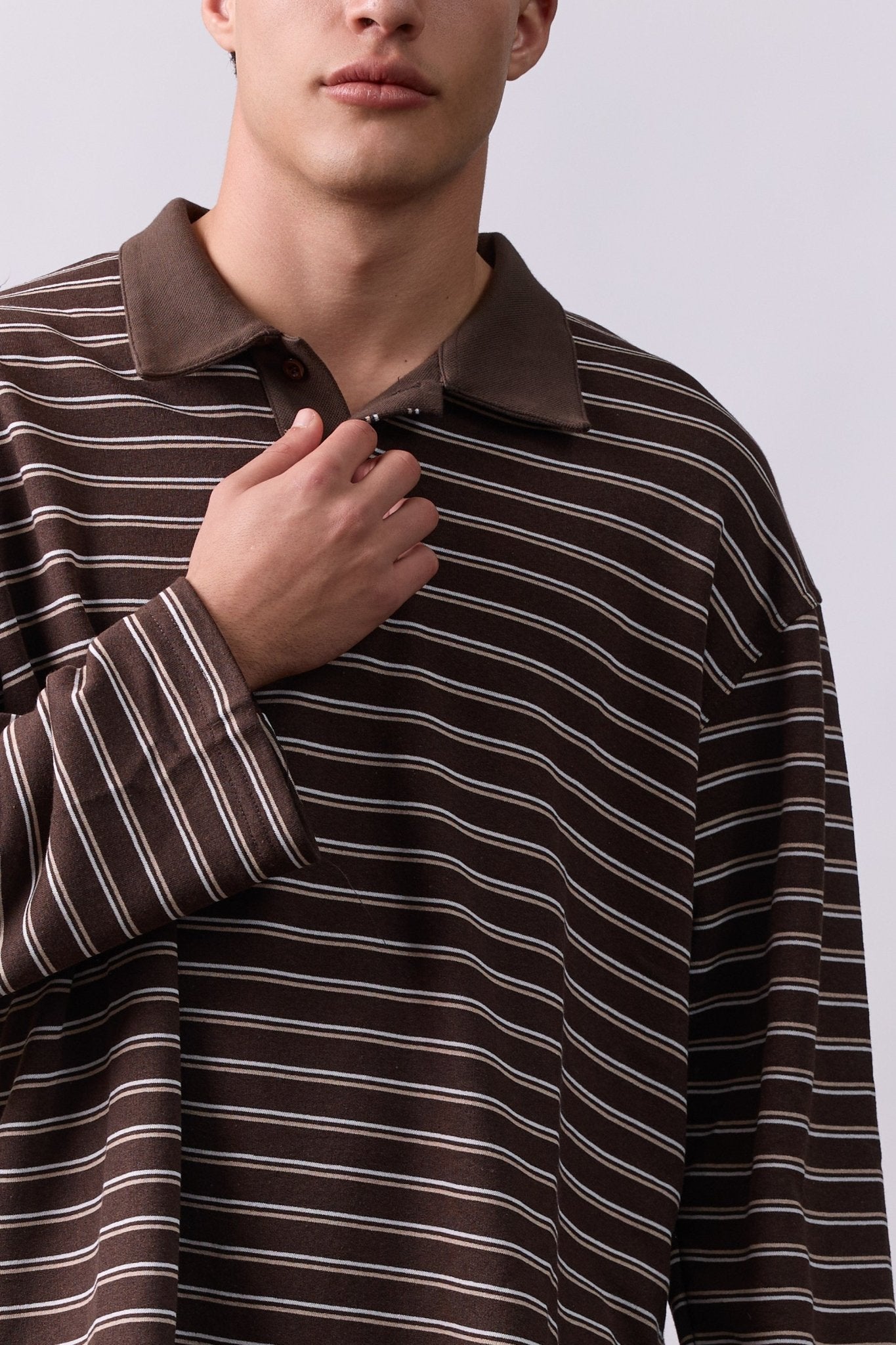 Polo Shirt – Brown Stripes - GON
