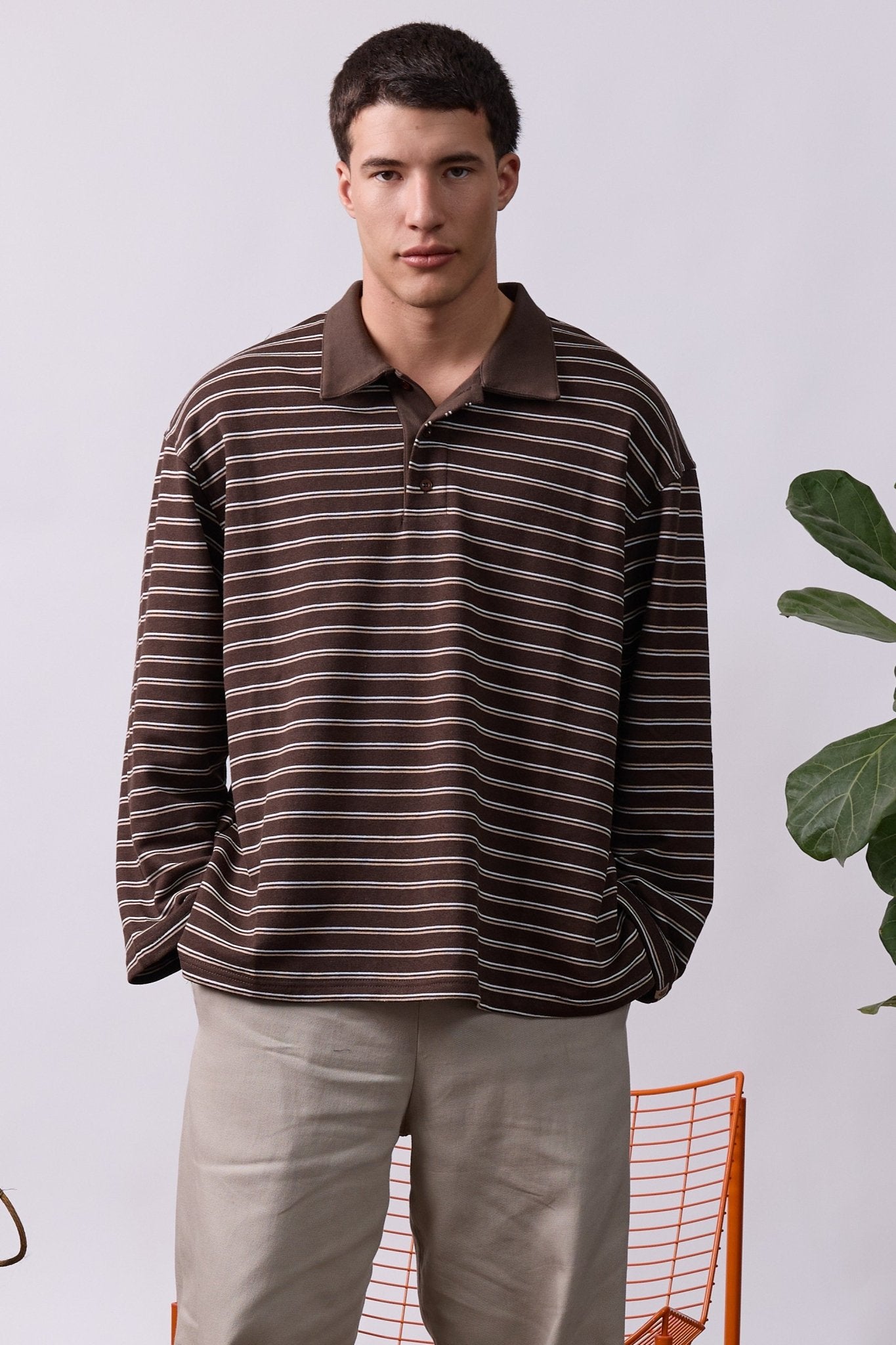 Polo Shirt – Brown Stripes - GON