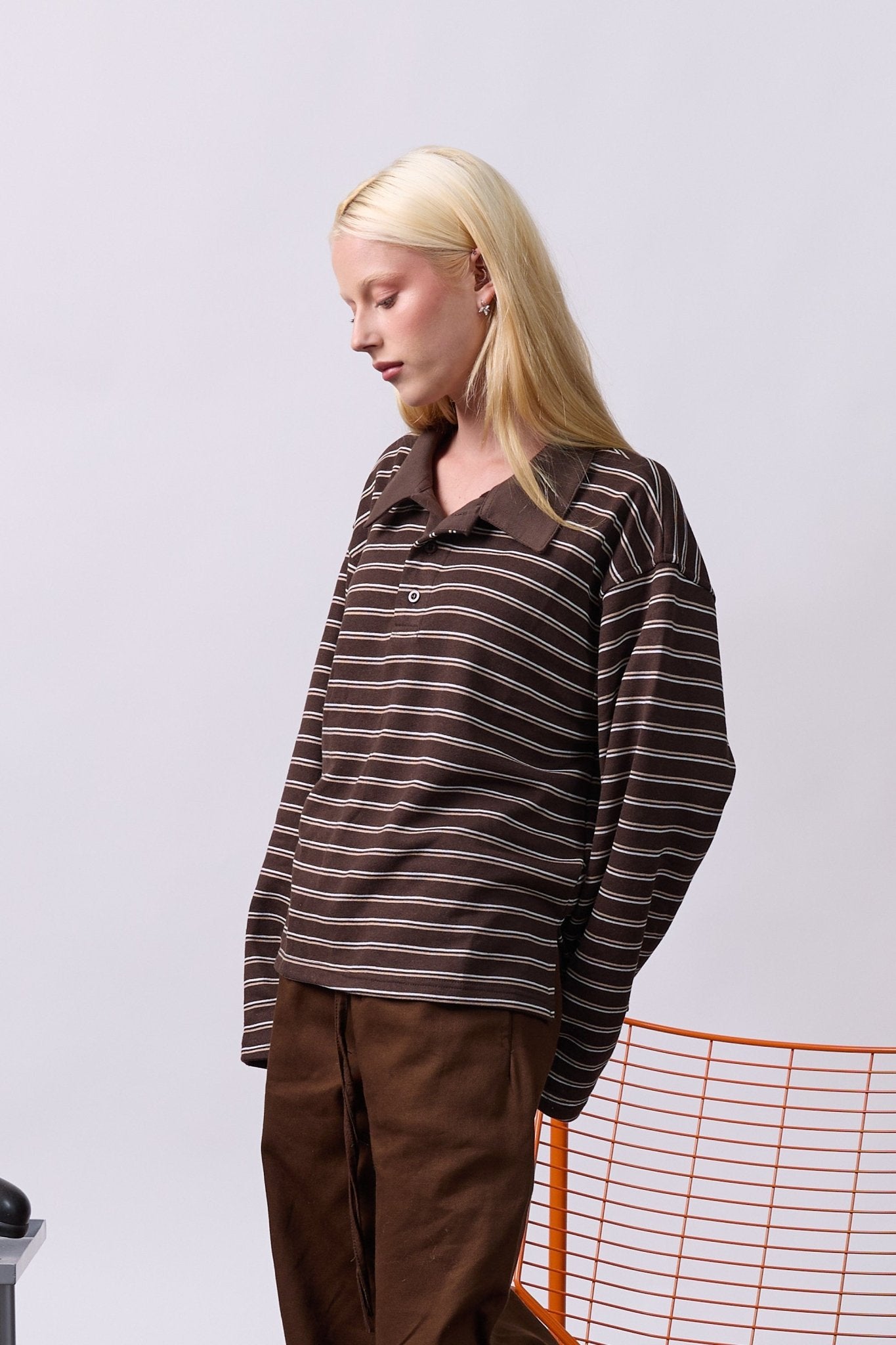 Polo Shirt – Brown Stripes - GON