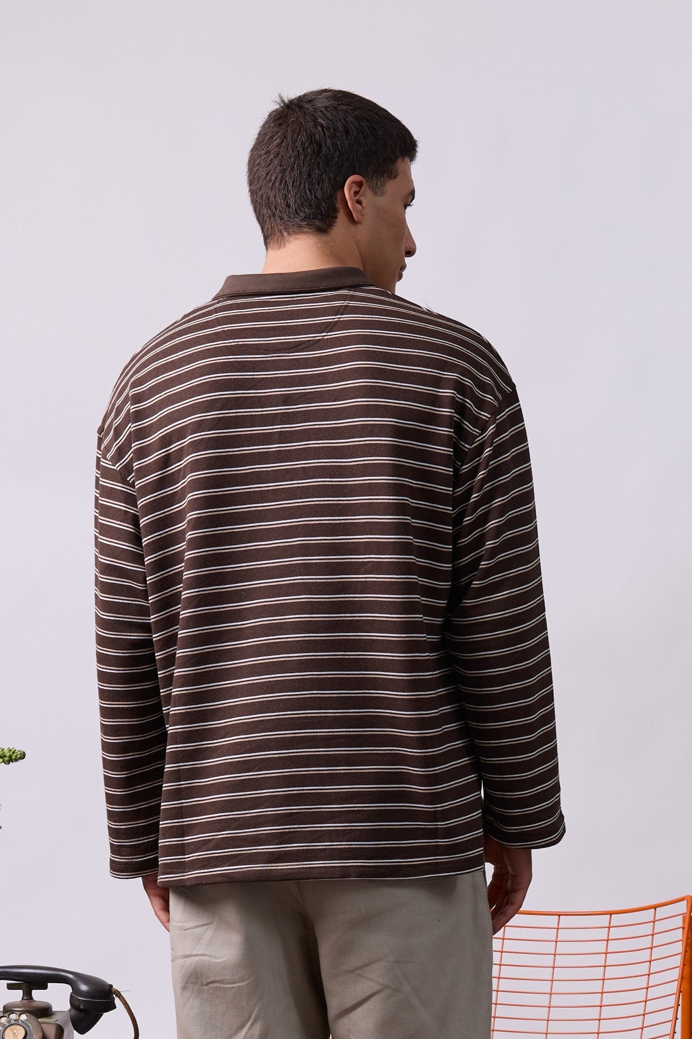 Polo Shirt – Brown Stripes - GON