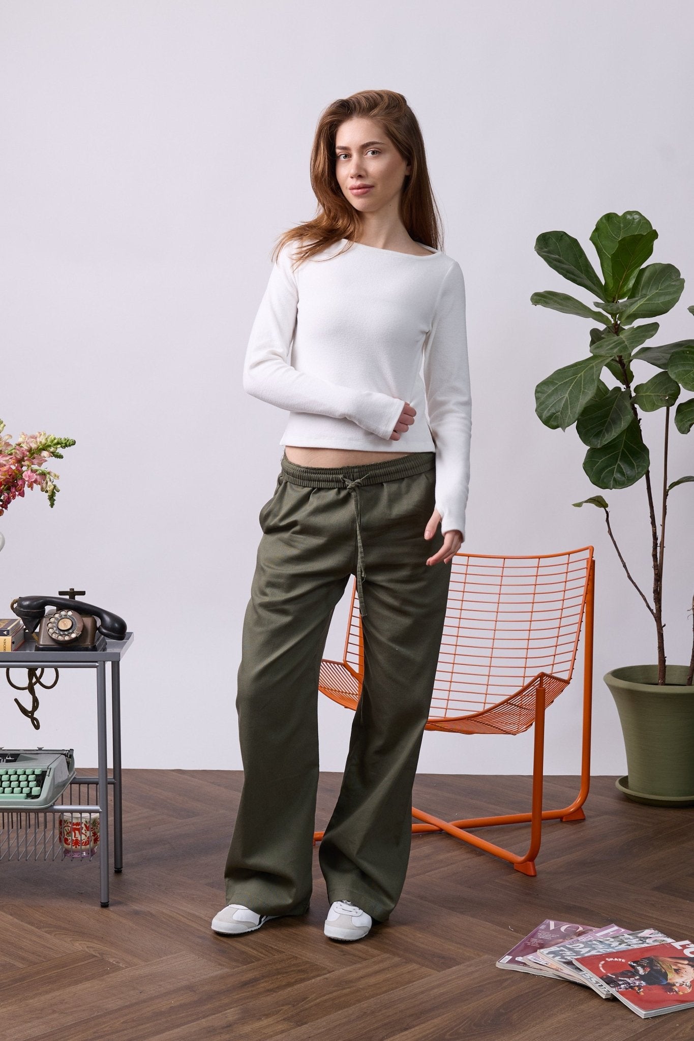 Rib Thumbhole Shirt - Off white - GON