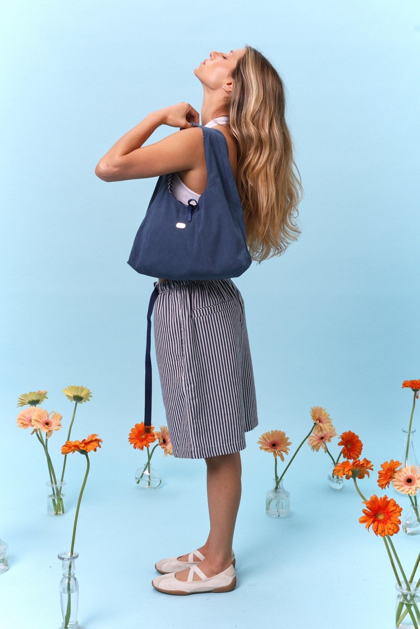 Shoulder bag - Blue / Blue Stripe - GON