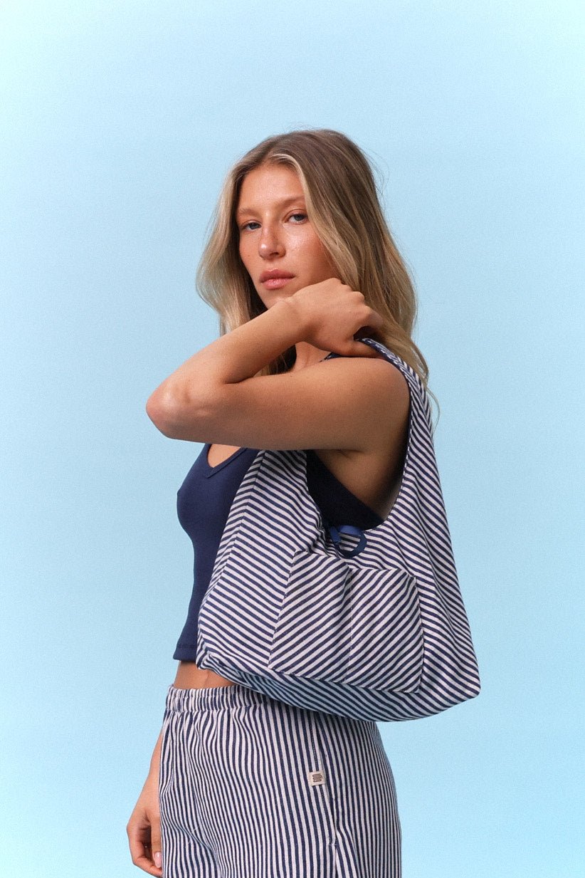 Shoulder bag - Blue Stripe / Blue - GON