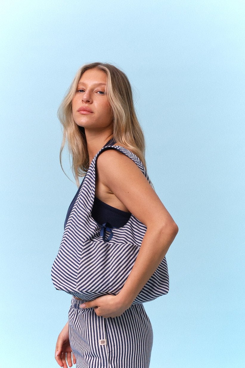 Shoulder bag - Blue Stripe / Blue - GON