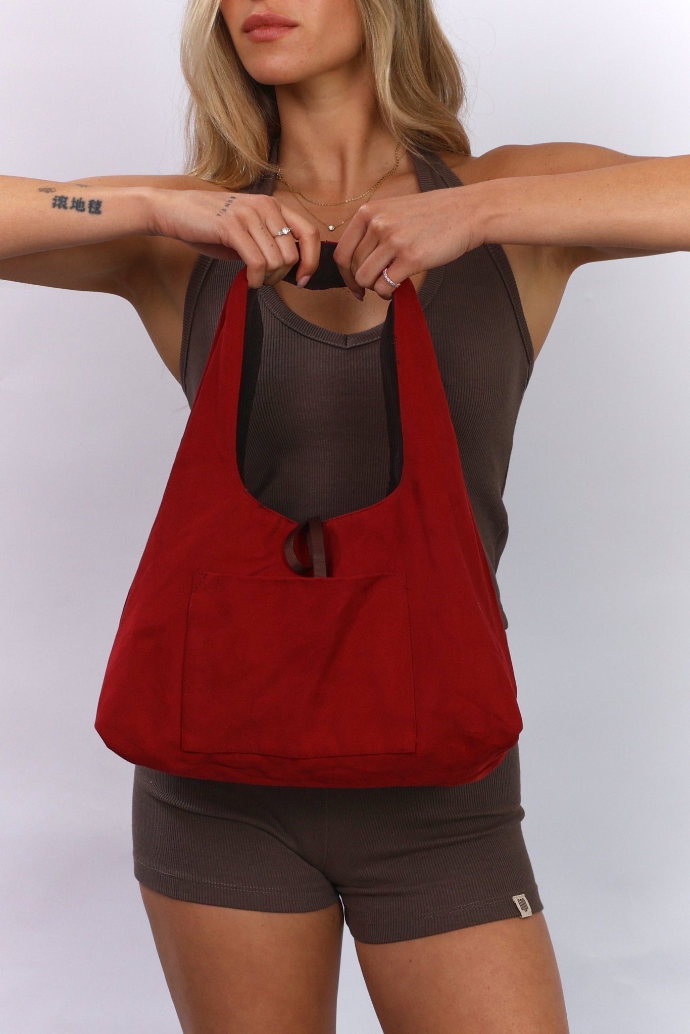 Shoulder bag - Red / Brown - GON