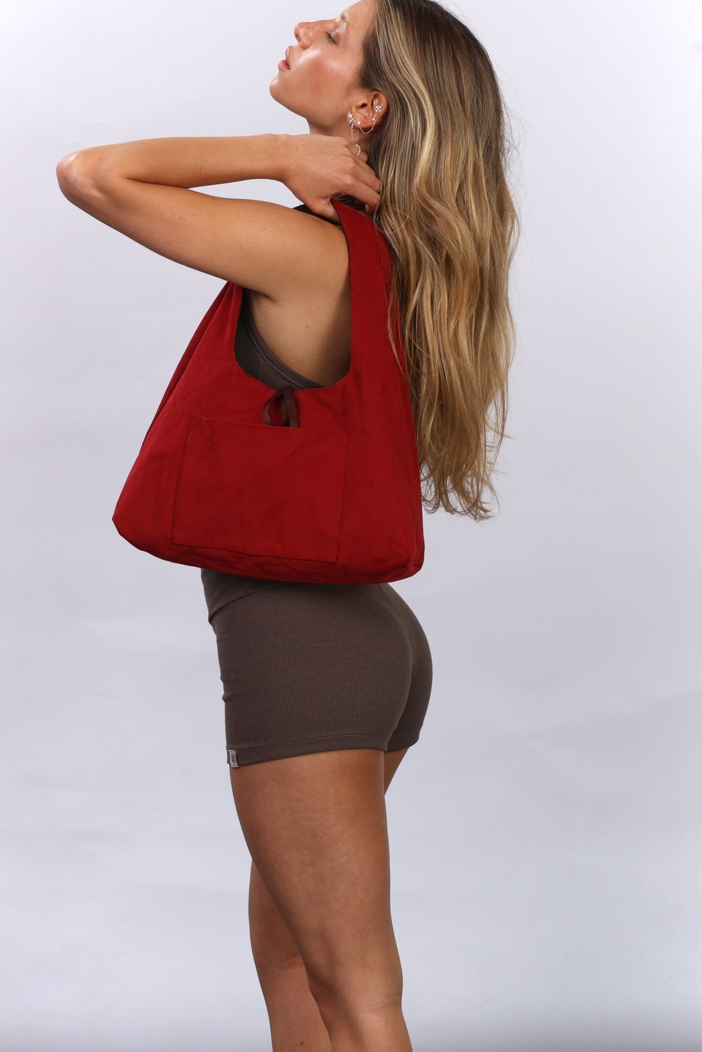 Shoulder bag - Red / Brown - GON