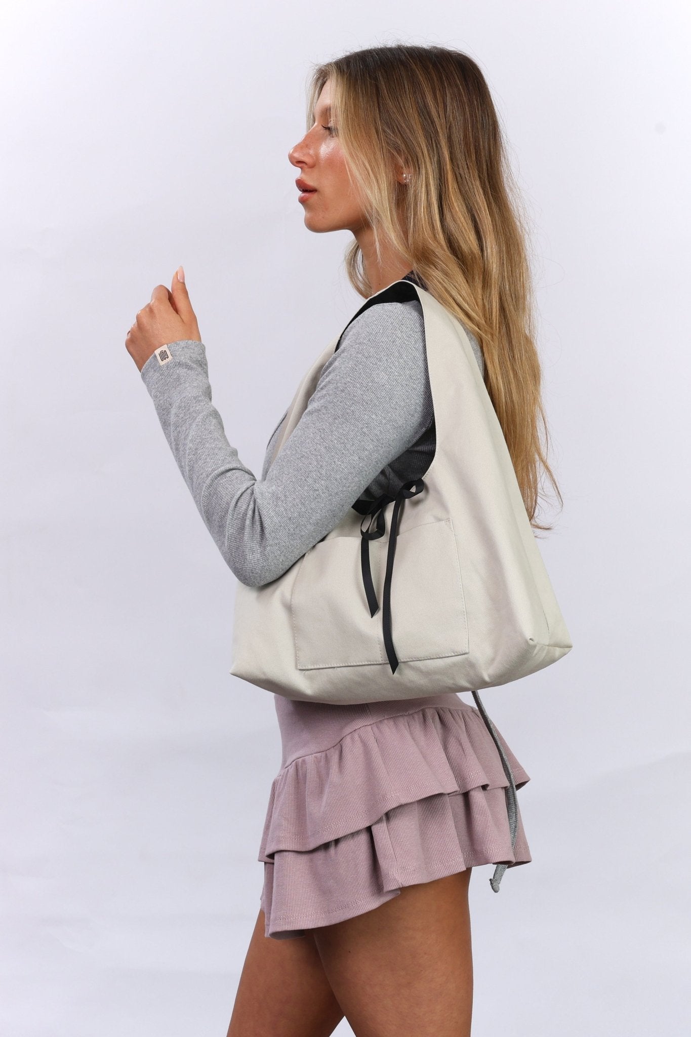 Shoulder bag - Stone / Black Floral - GON