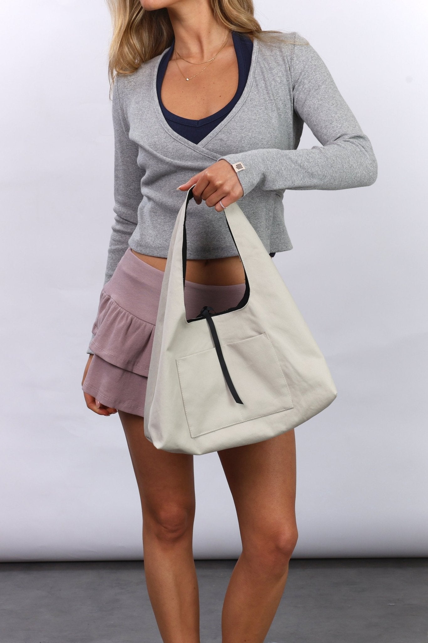 Shoulder bag - Stone / Black Floral - GON