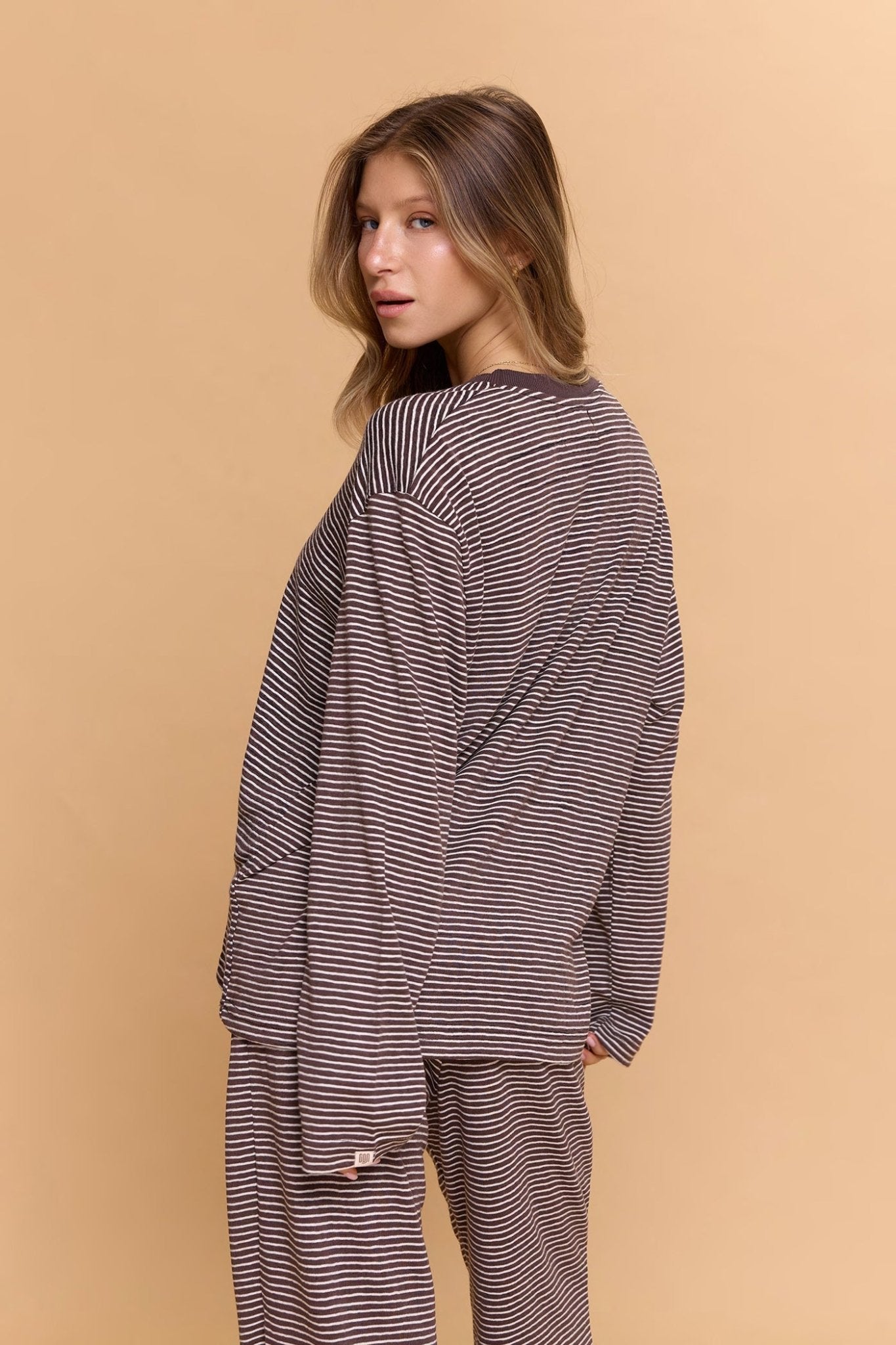 Striped Long sleeve - Brown - GONSURFING