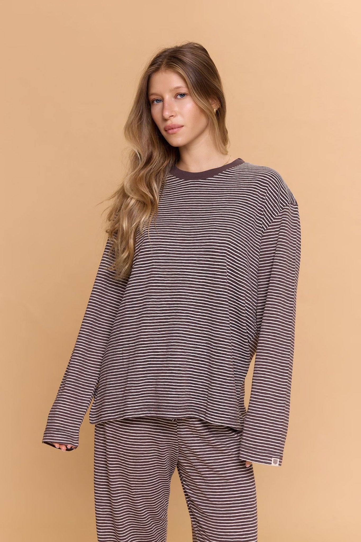 Striped Long sleeve - Brown - GONSURFING